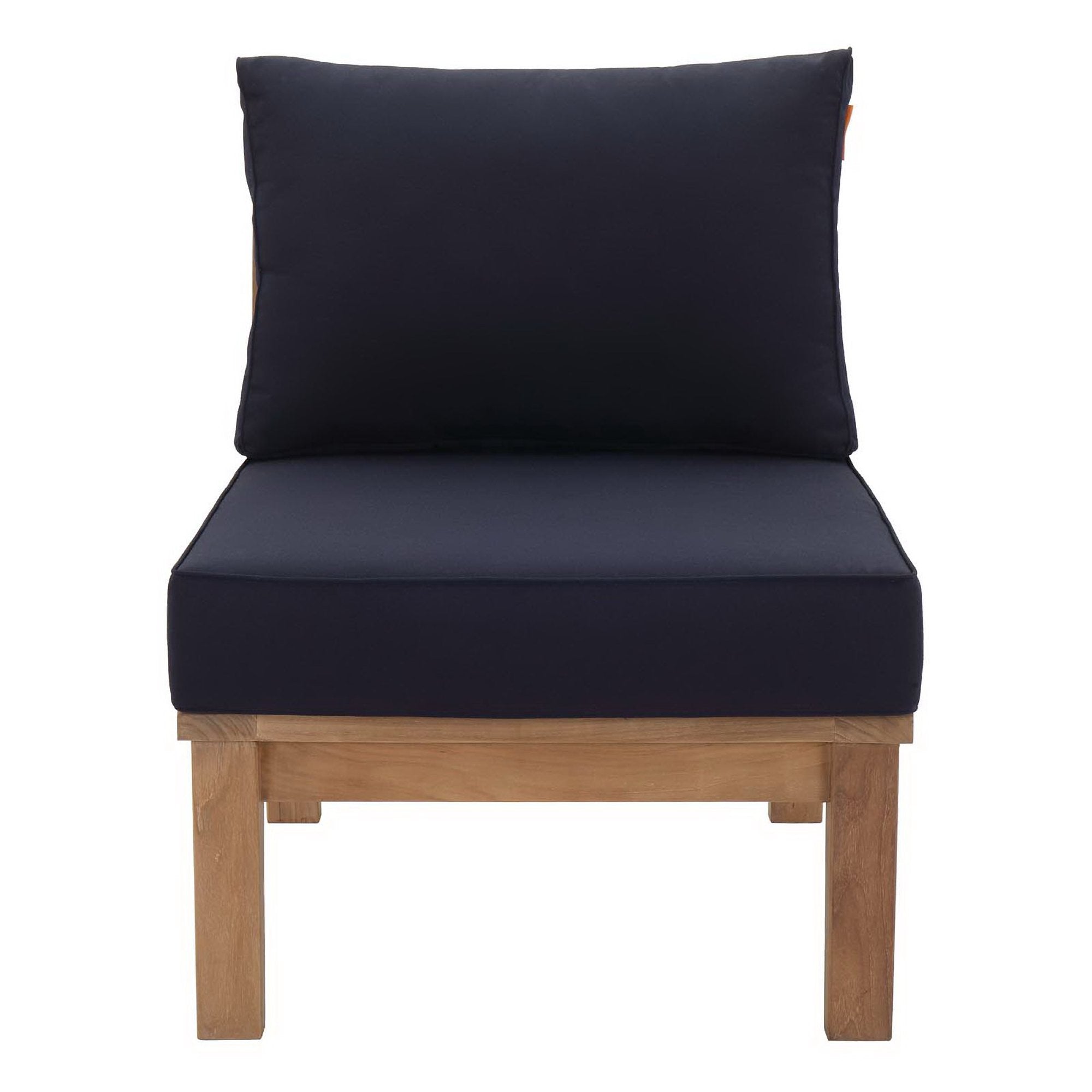 Marina Armless Outdoor Patio Teak Sofa by Modway - Best Buy Furniture
