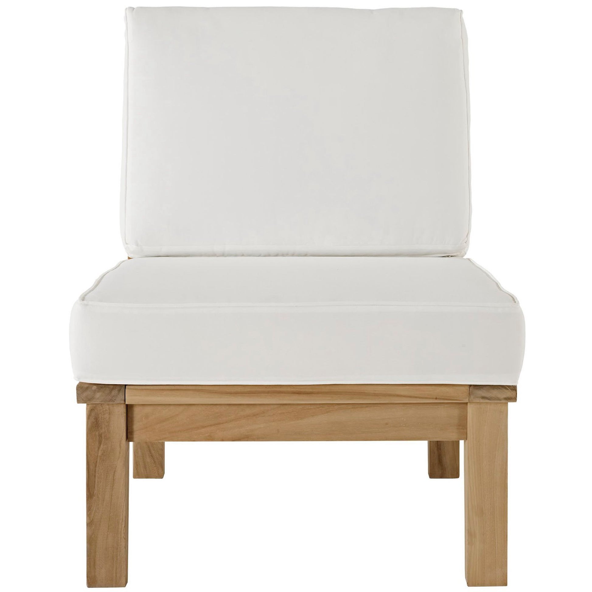 Marina Armless Outdoor Patio Teak Sofa by Modway - Best Buy Furniture