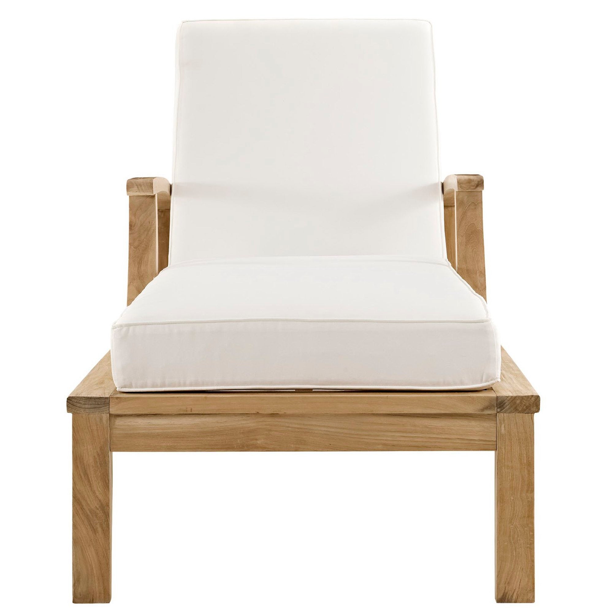 Marina Outdoor Patio Teak Single Chaise by Modway - Best Buy Furniture