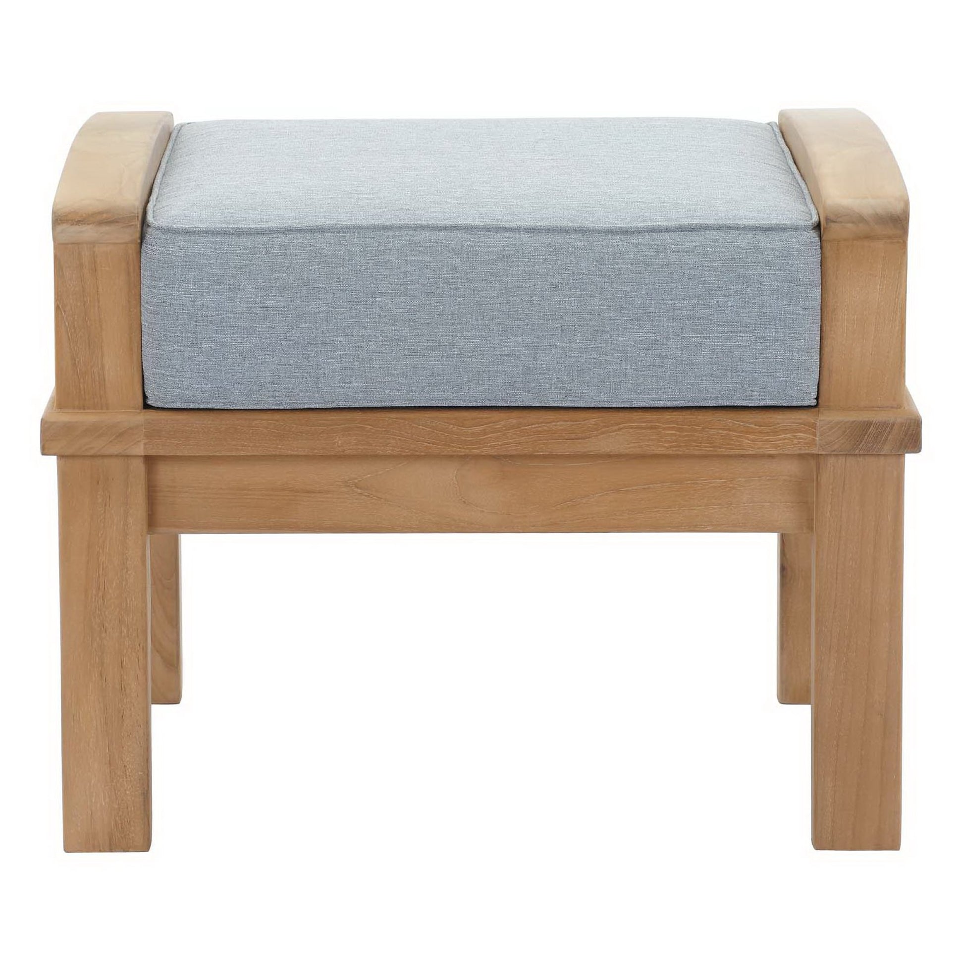 Marina Outdoor Patio Teak Ottoman by Modway - Best Buy Furniture