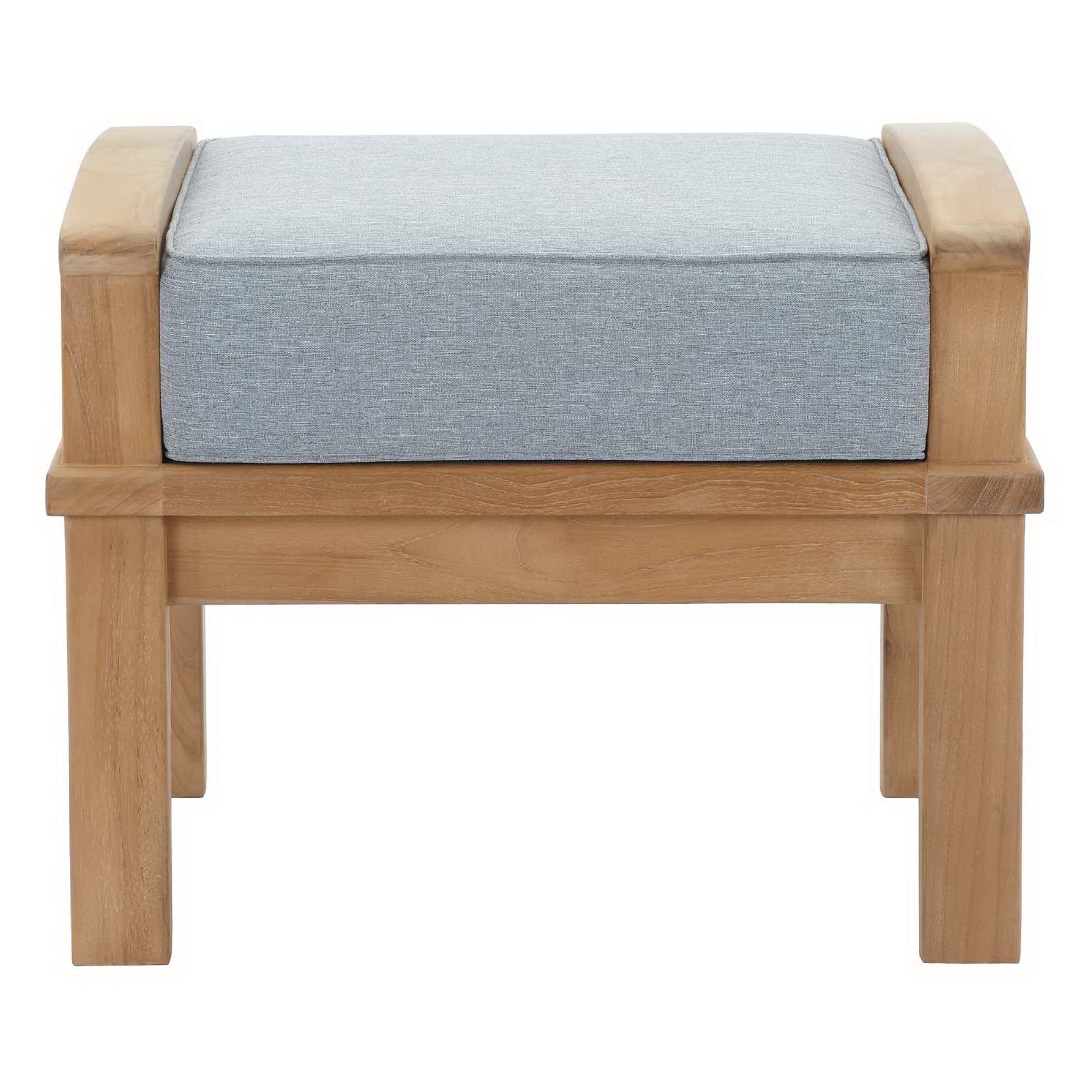 Marina Outdoor Patio Teak Ottoman by Modway - Best Buy Furniture