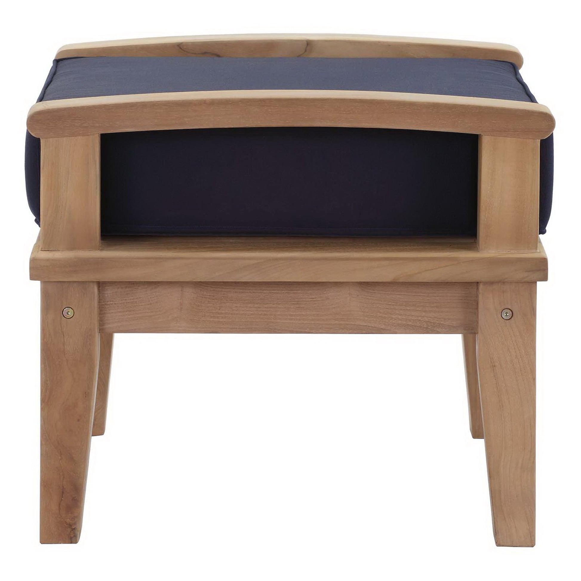 Marina Outdoor Patio Teak Ottoman by Modway - Best Buy Furniture