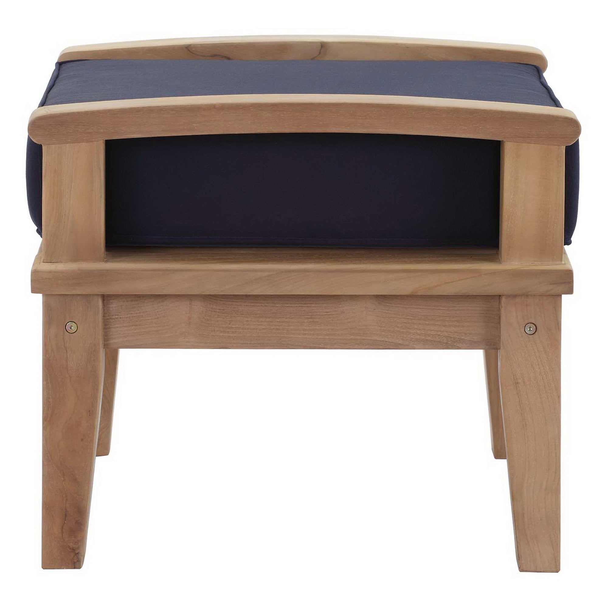 Marina Outdoor Patio Teak Ottoman by Modway - Best Buy Furniture