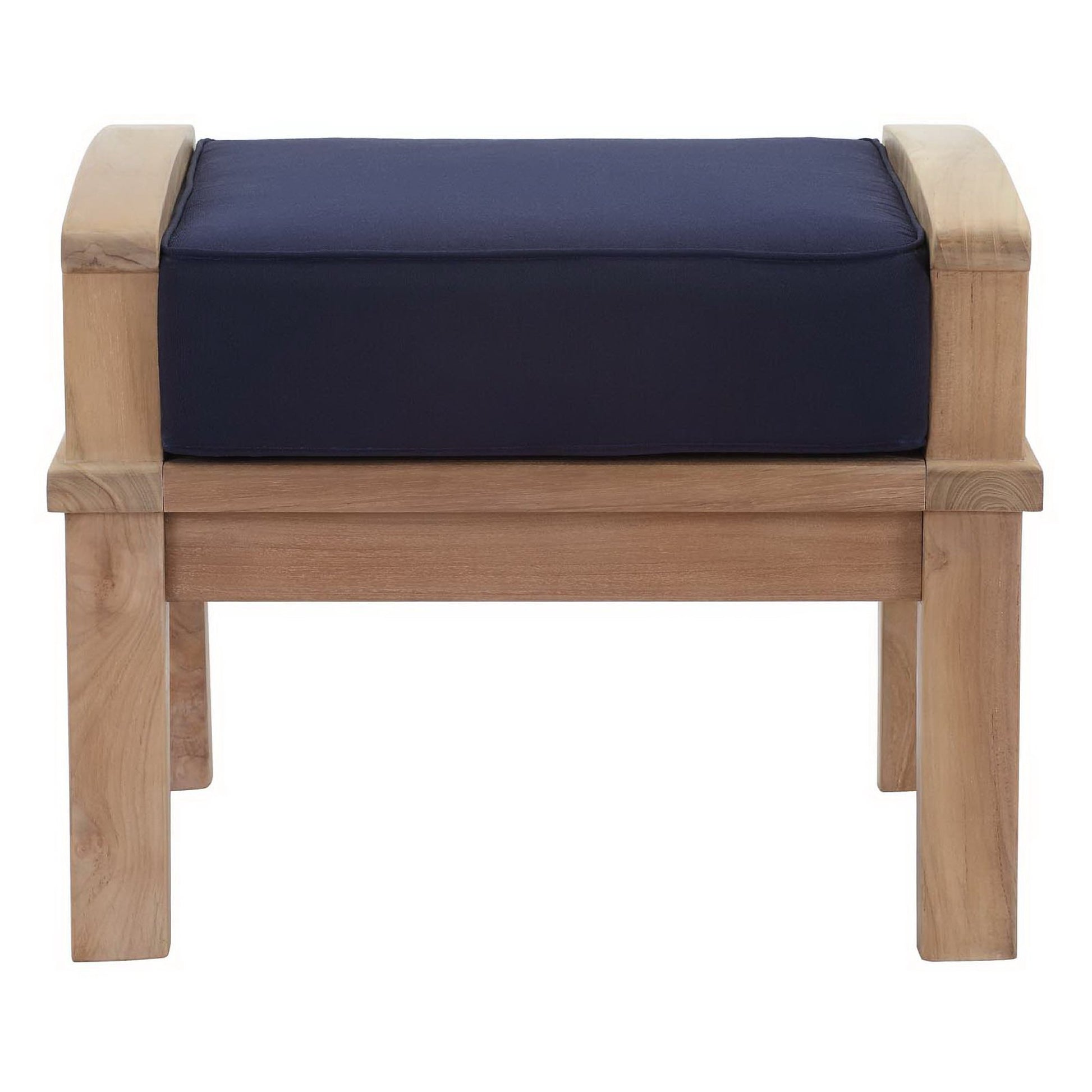 Marina Outdoor Patio Teak Ottoman by Modway - Best Buy Furniture