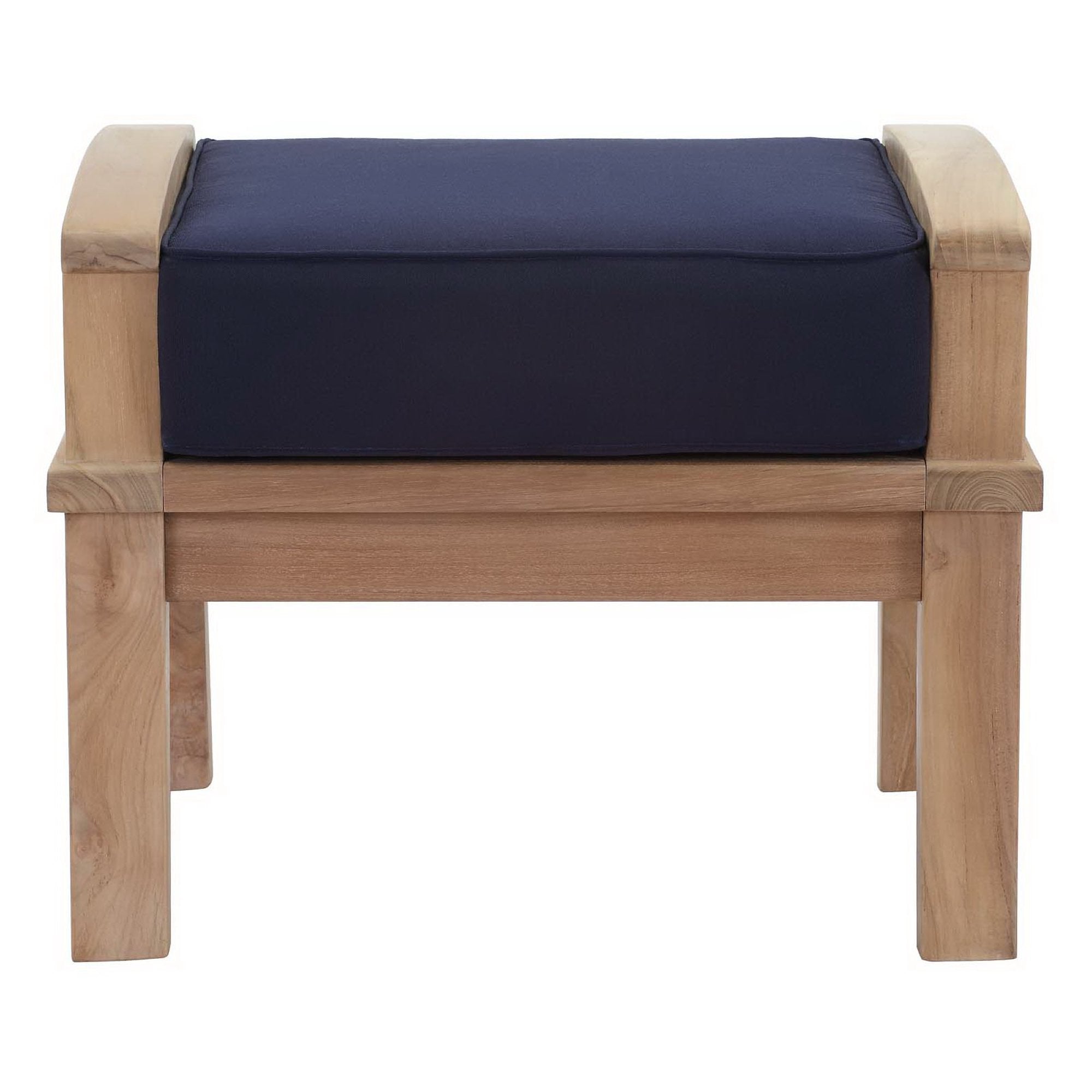 Marina Outdoor Patio Teak Ottoman by Modway - Best Buy Furniture