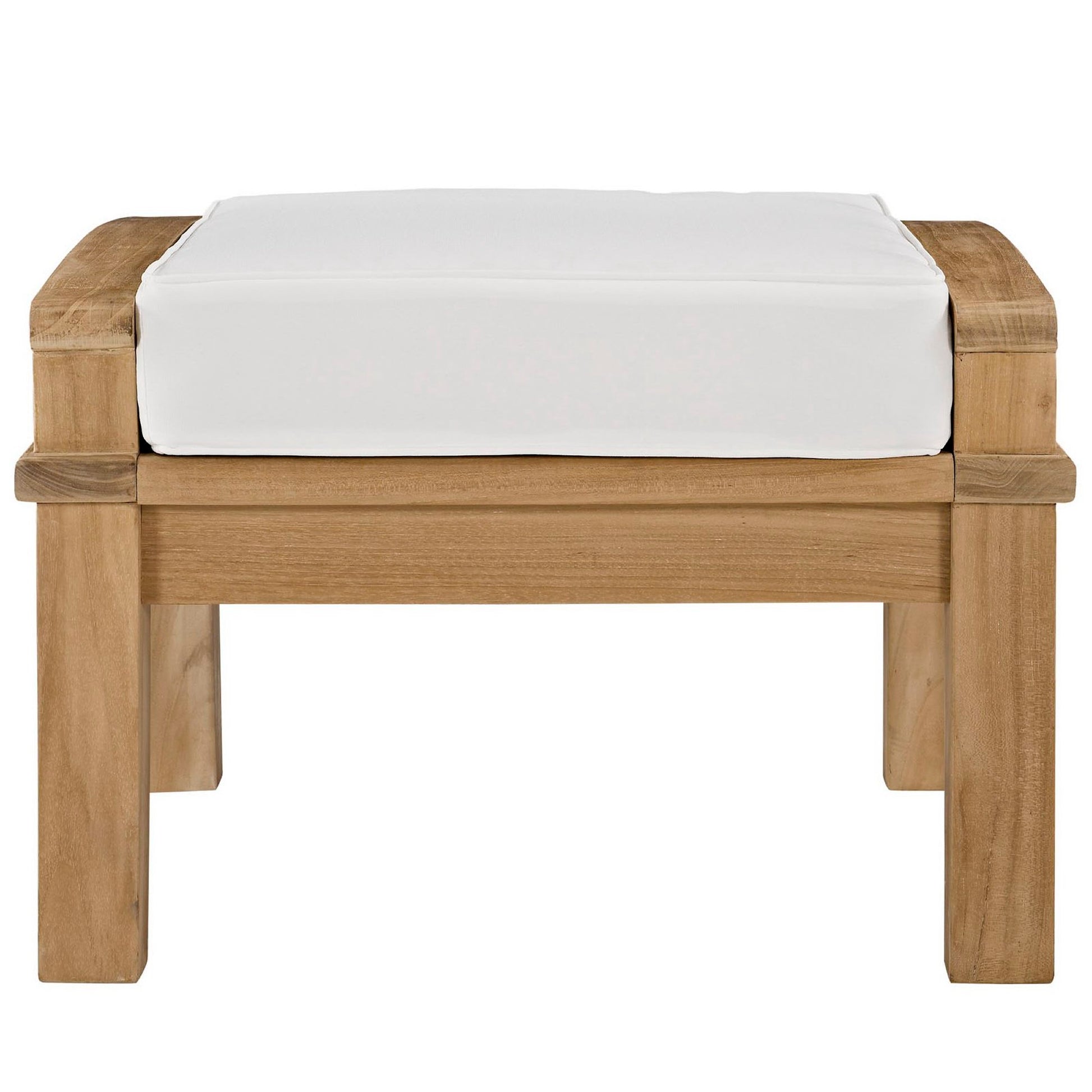 Marina Outdoor Patio Teak Ottoman by Modway - Best Buy Furniture