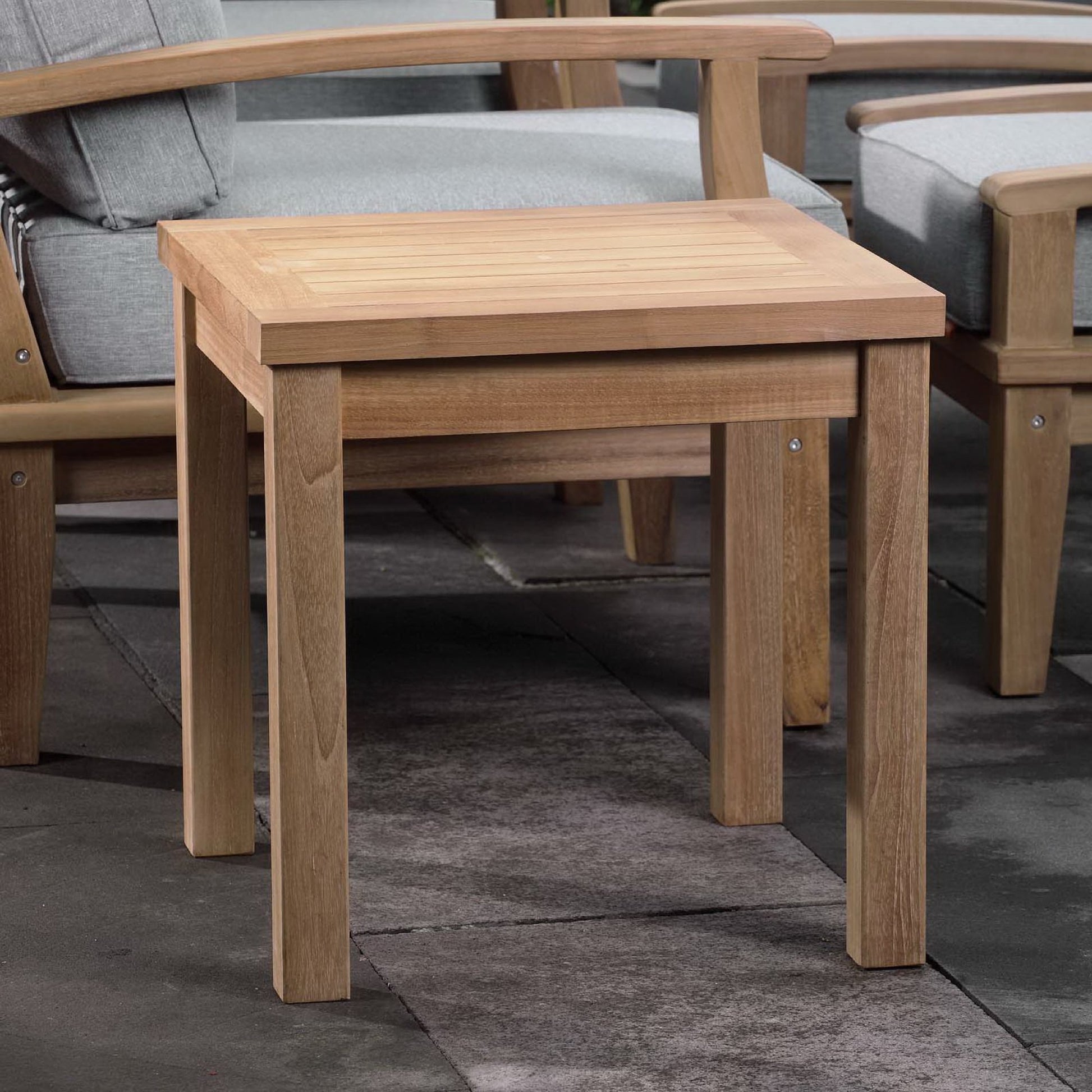 Marina Outdoor Patio Teak Side Table by Modway - Best Buy Furniture