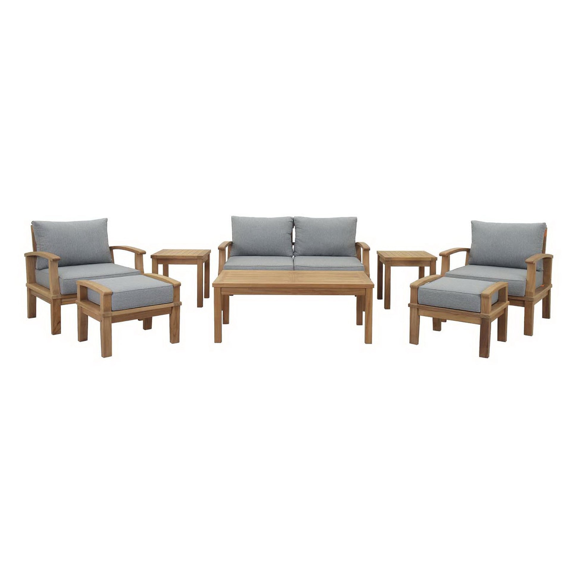 Marina 8 Piece Outdoor Patio Teak Set by Modway - Best Buy Furniture