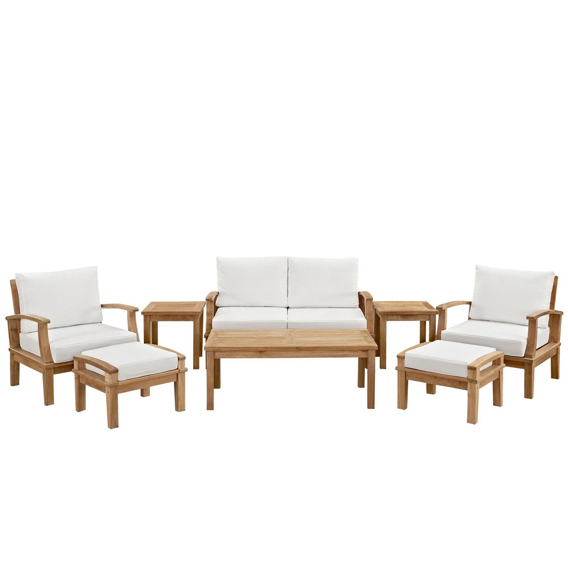 Marina 8 Piece Outdoor Patio Teak Set by Modway - Best Buy Furniture