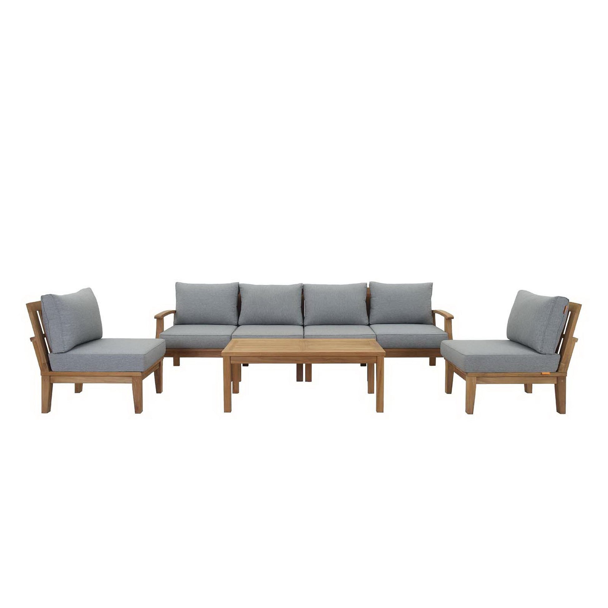 Marina 7 Piece Outdoor Patio Teak Set by Modway - Best Buy Furniture