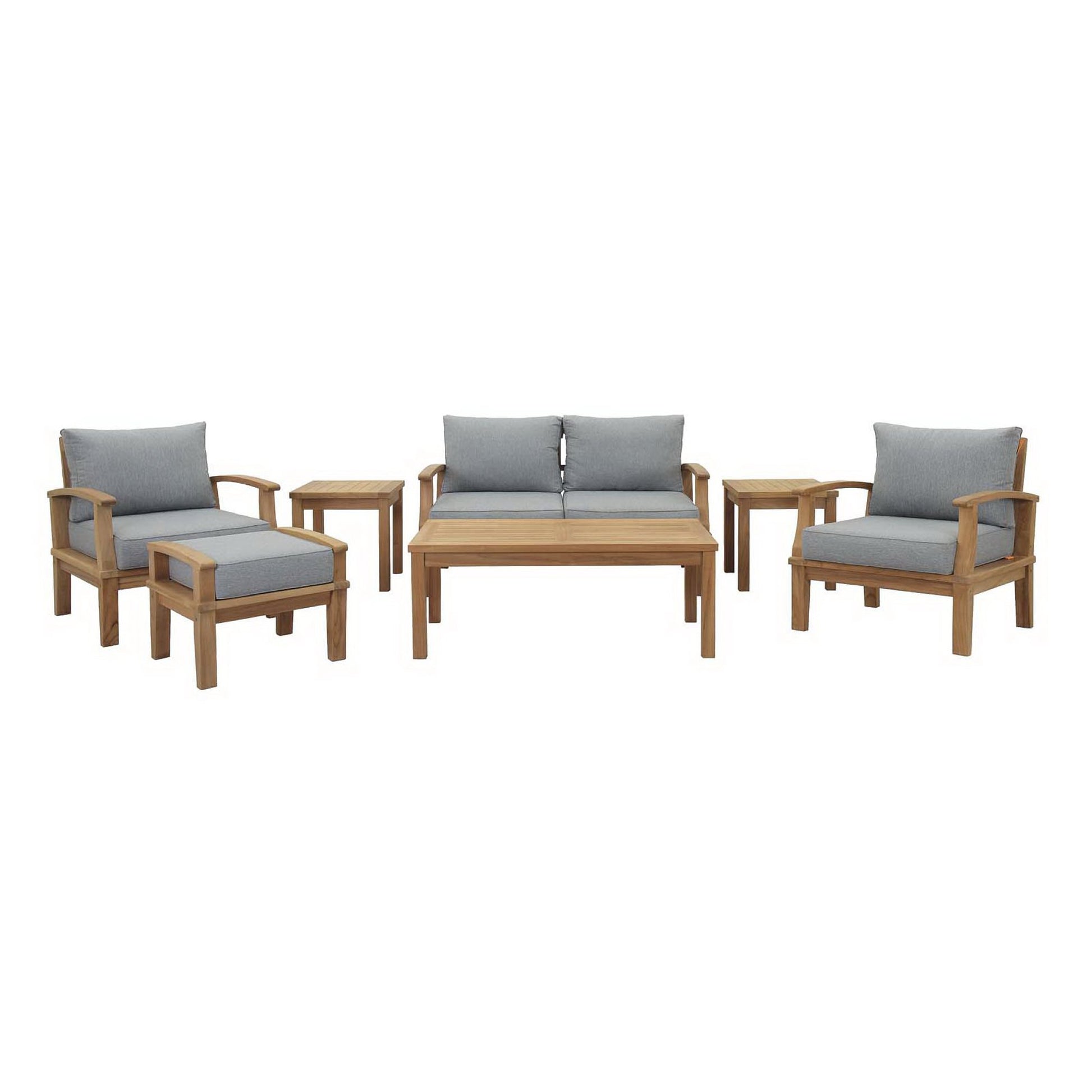 Marina 7 Piece Outdoor Patio Teak Set by Modway - Best Buy Furniture