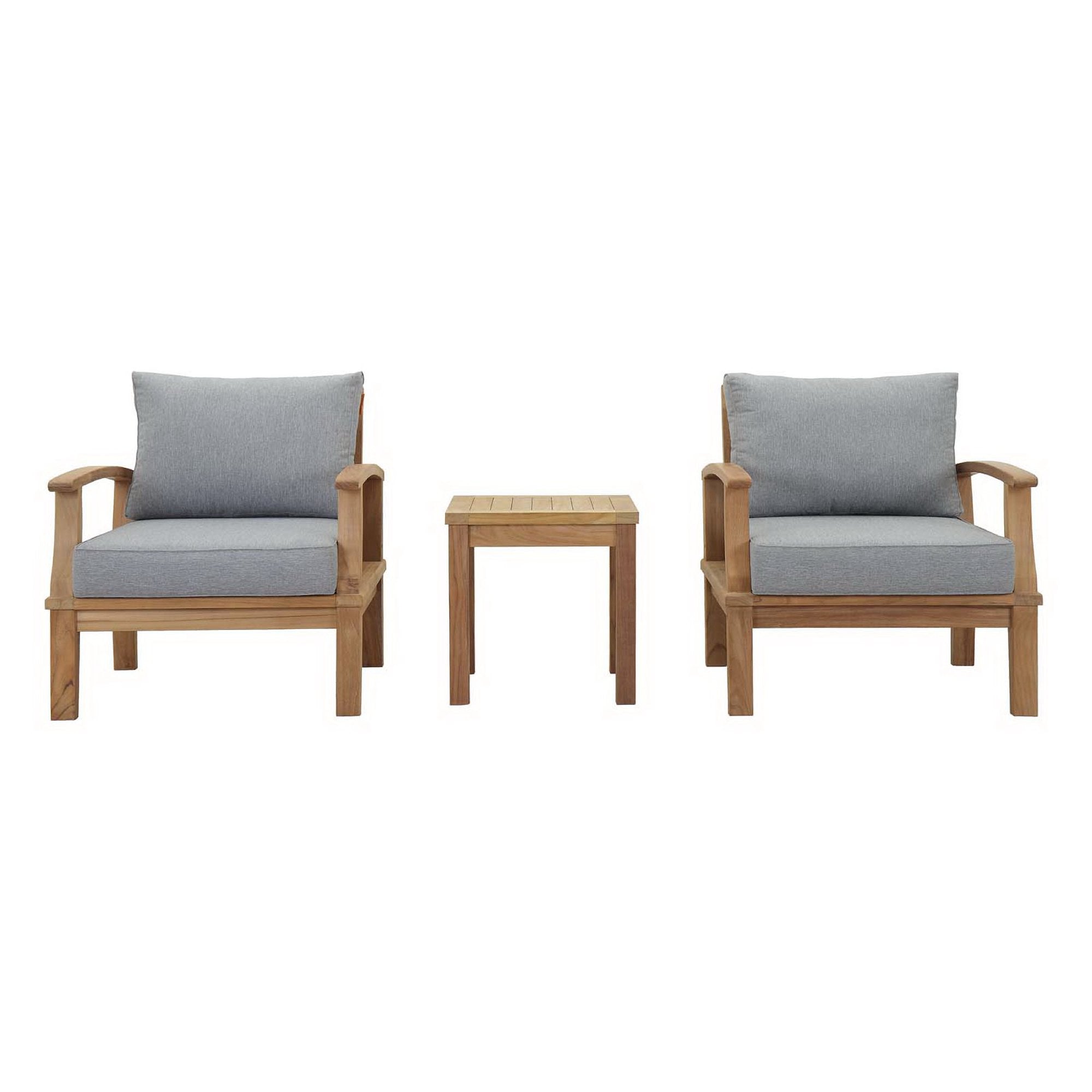 Marina 3 Piece Outdoor Patio Teak Set by Modway