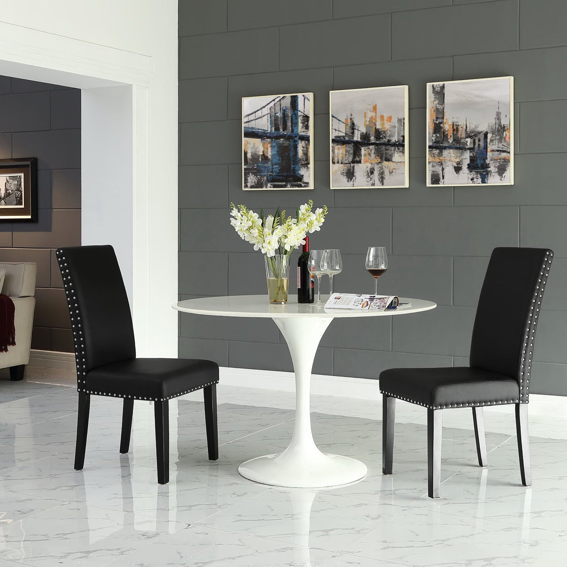 Parcel Dining Faux Leather Side Chair by Modway - Best Buy Furniture
