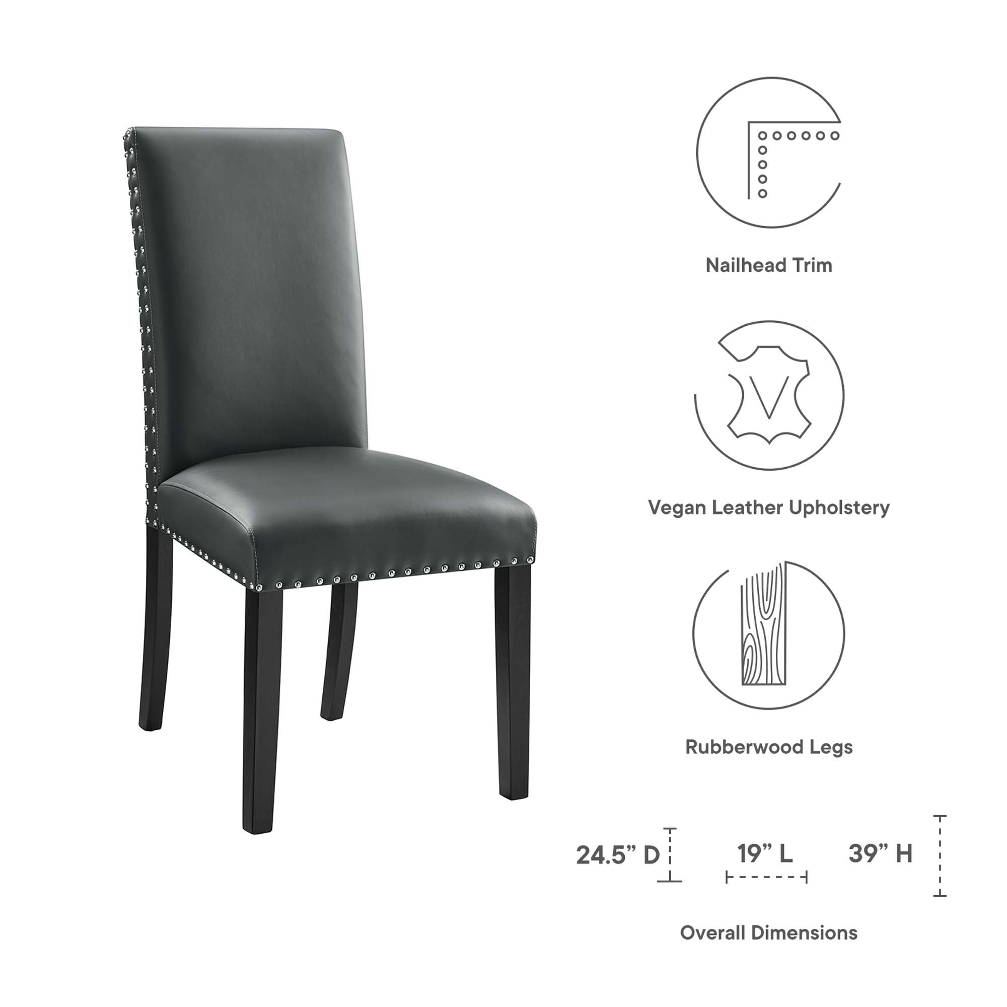 Parcel Dining Faux Leather Side Chair by Modway - Best Buy Furniture