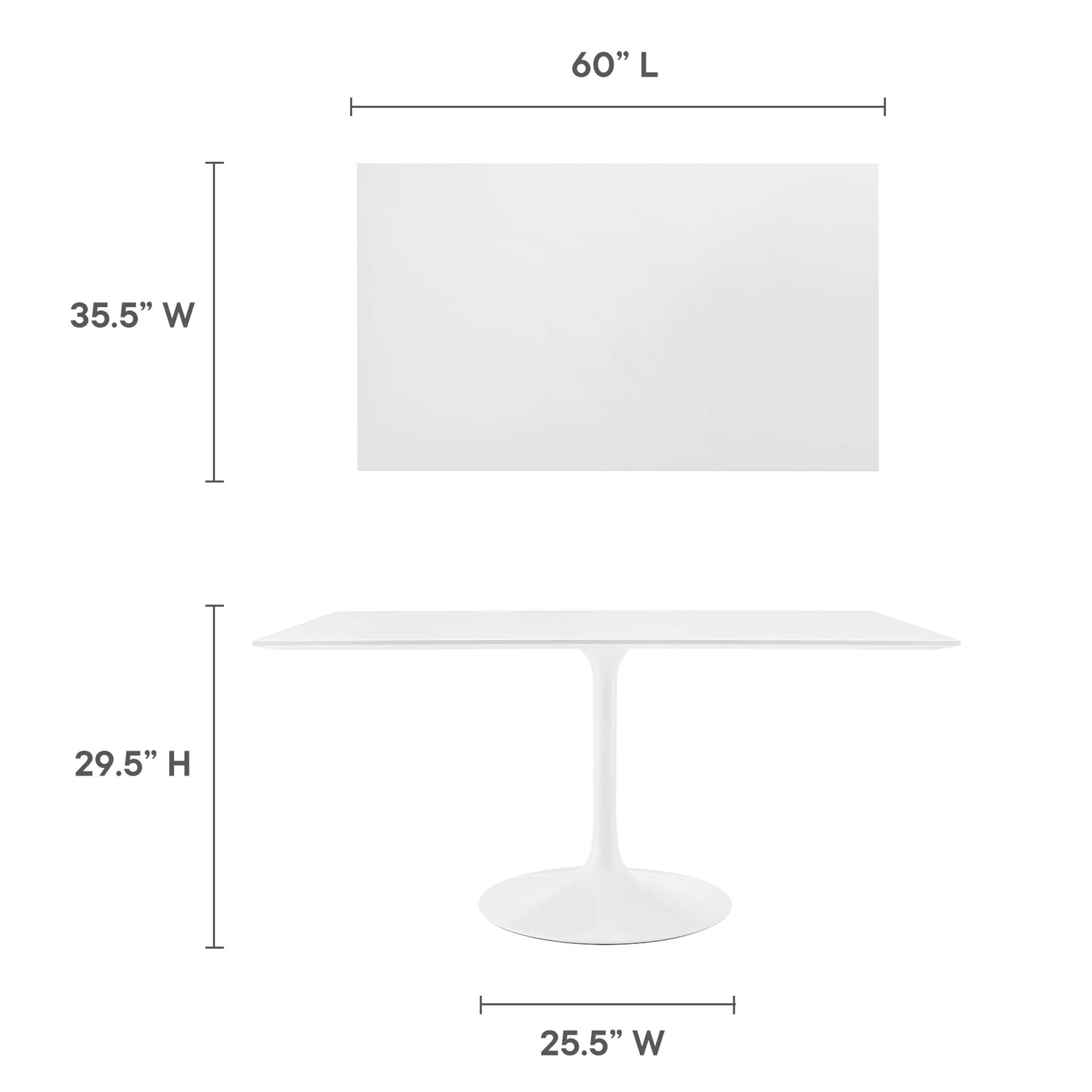 Lippa 60" Rectangle Wood Dining Table by Modway - Best Buy Furniture