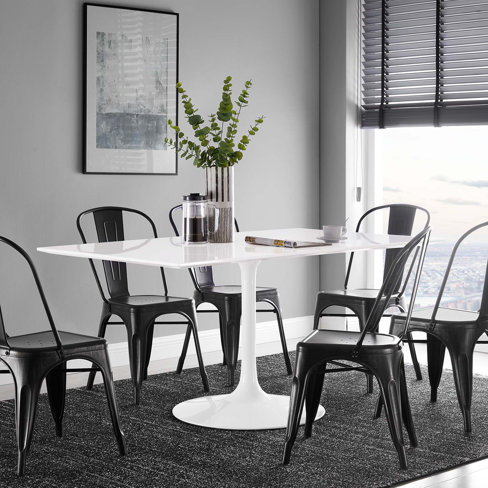 Lippa 60" Rectangle Wood Dining Table by Modway - Best Buy Furniture