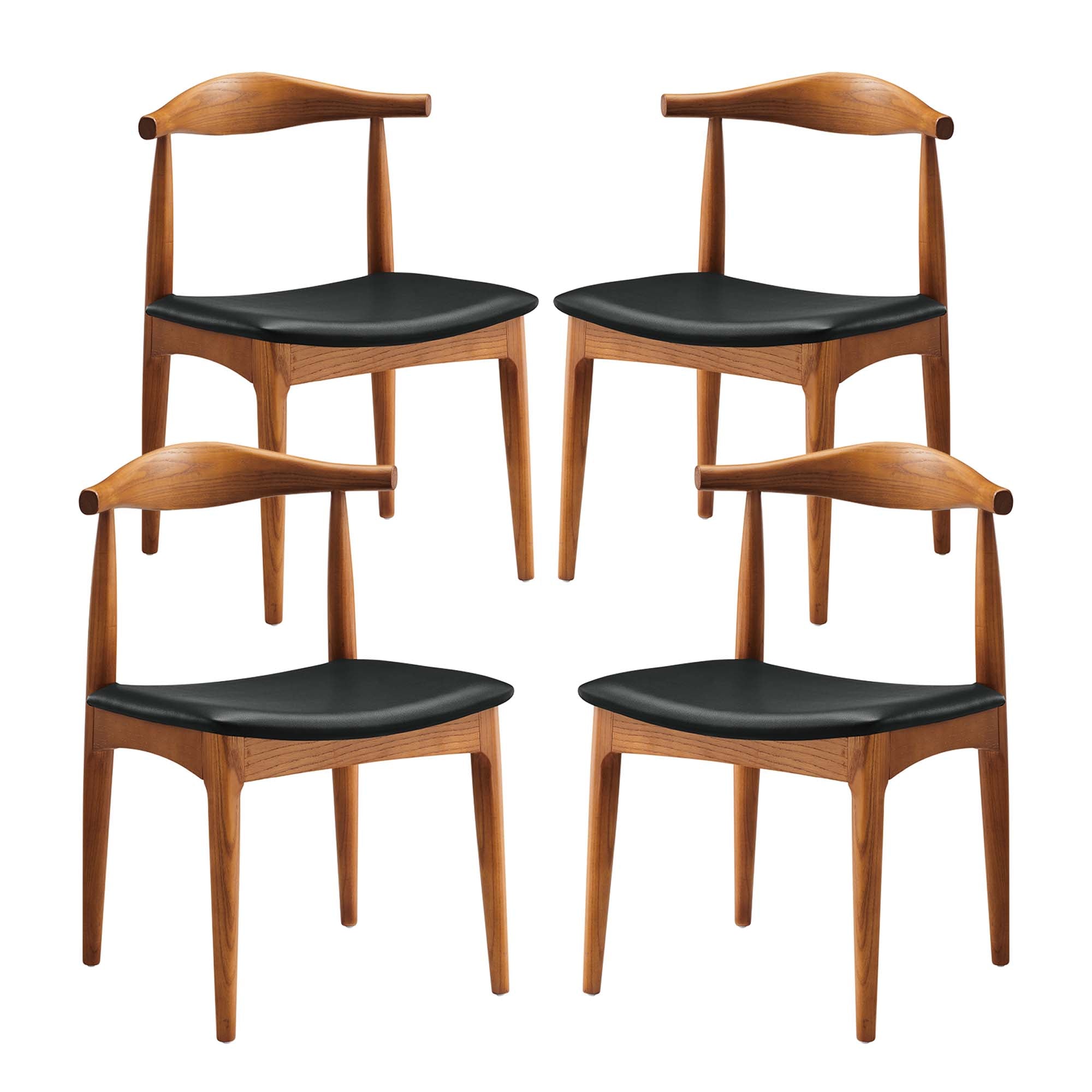 Tracy Wood Dining Chairs Set of 4 by Modway