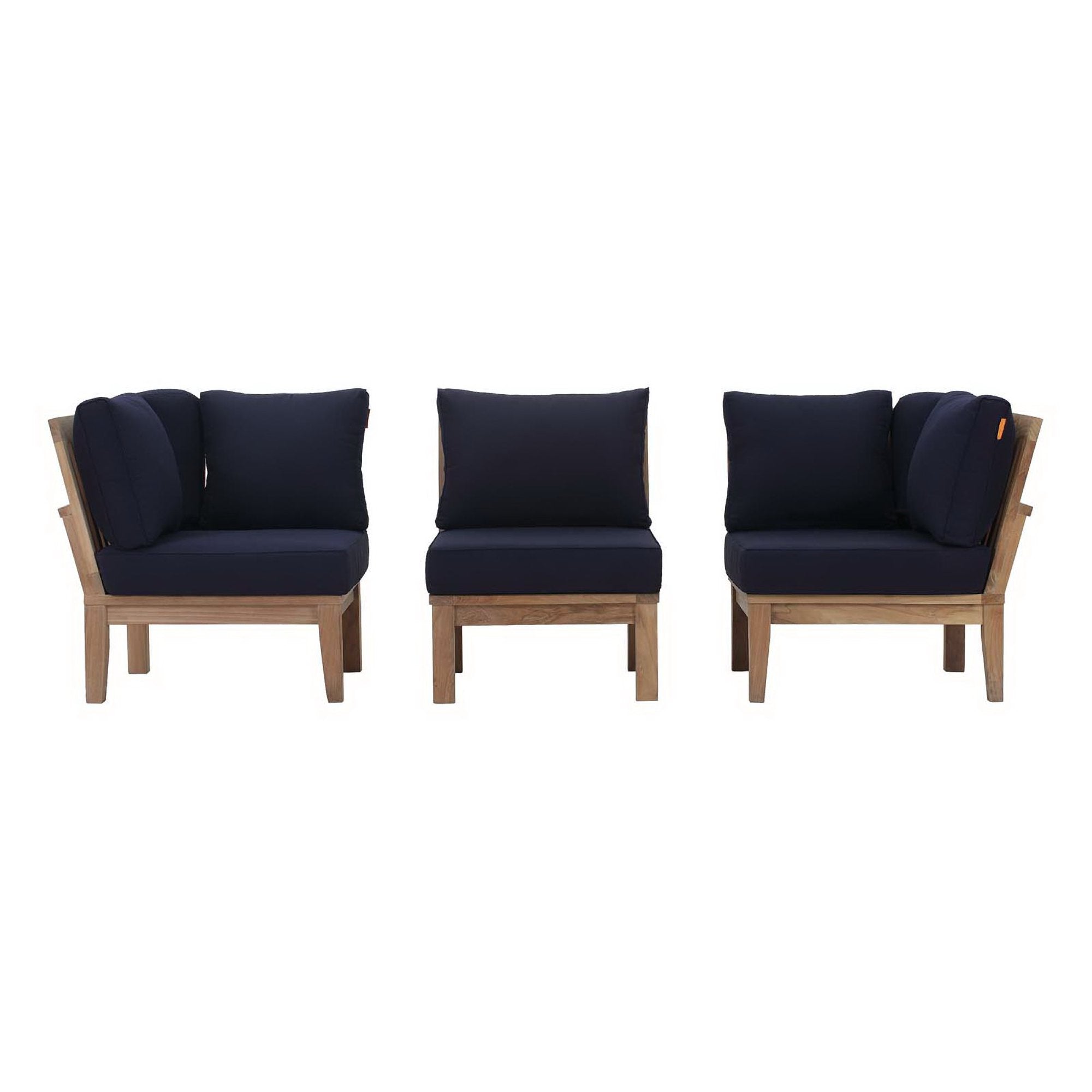 Marina 3 Piece Outdoor Patio Teak Set by Modway
