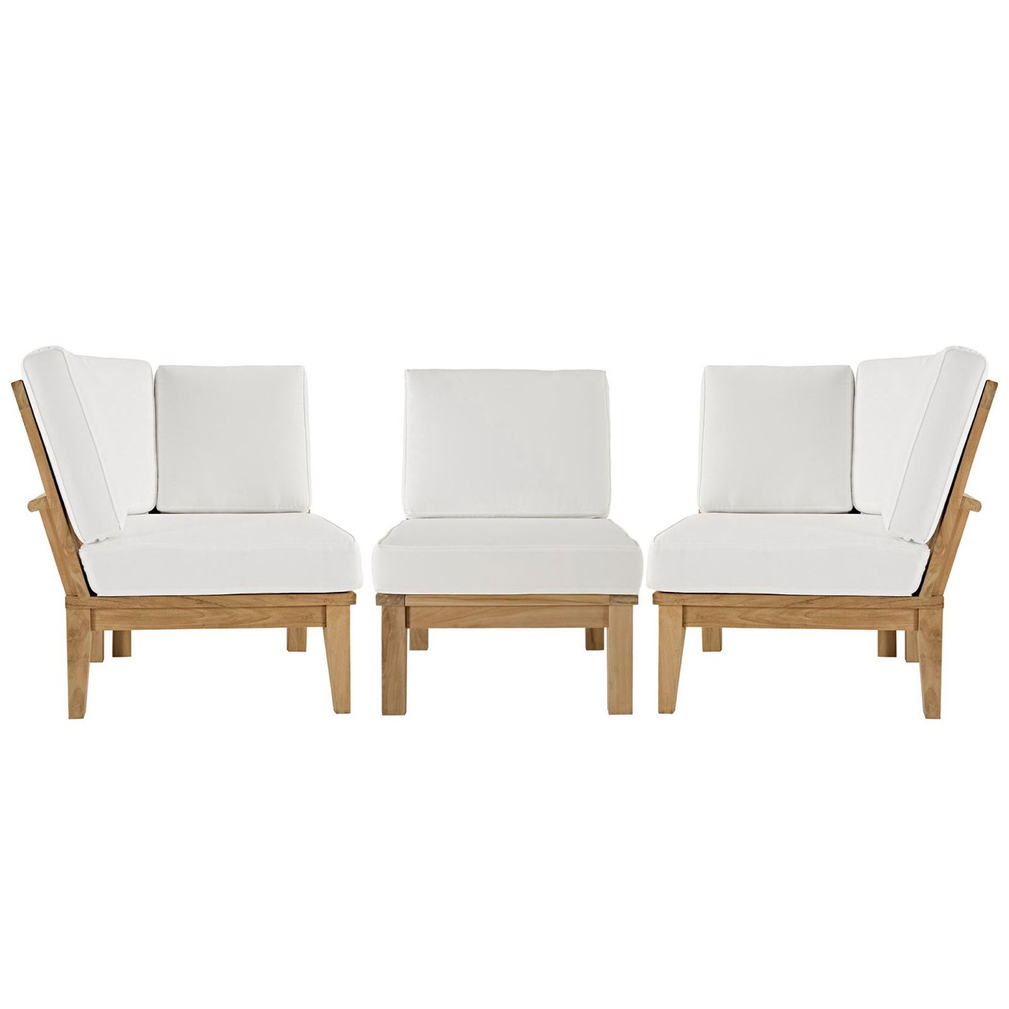 Marina 3 Piece Outdoor Patio Teak Set by Modway