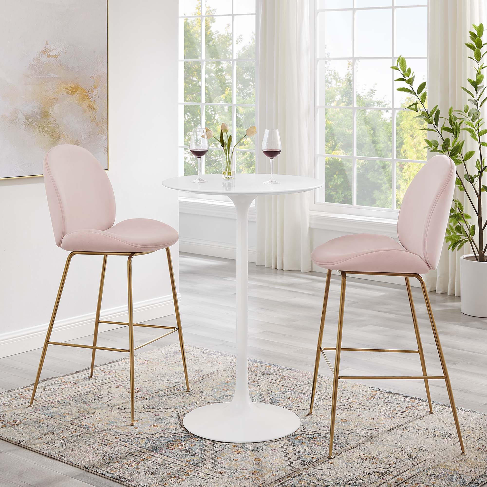 Lippa 28" Round Wood Bar Table by Modway - Best Buy Furniture