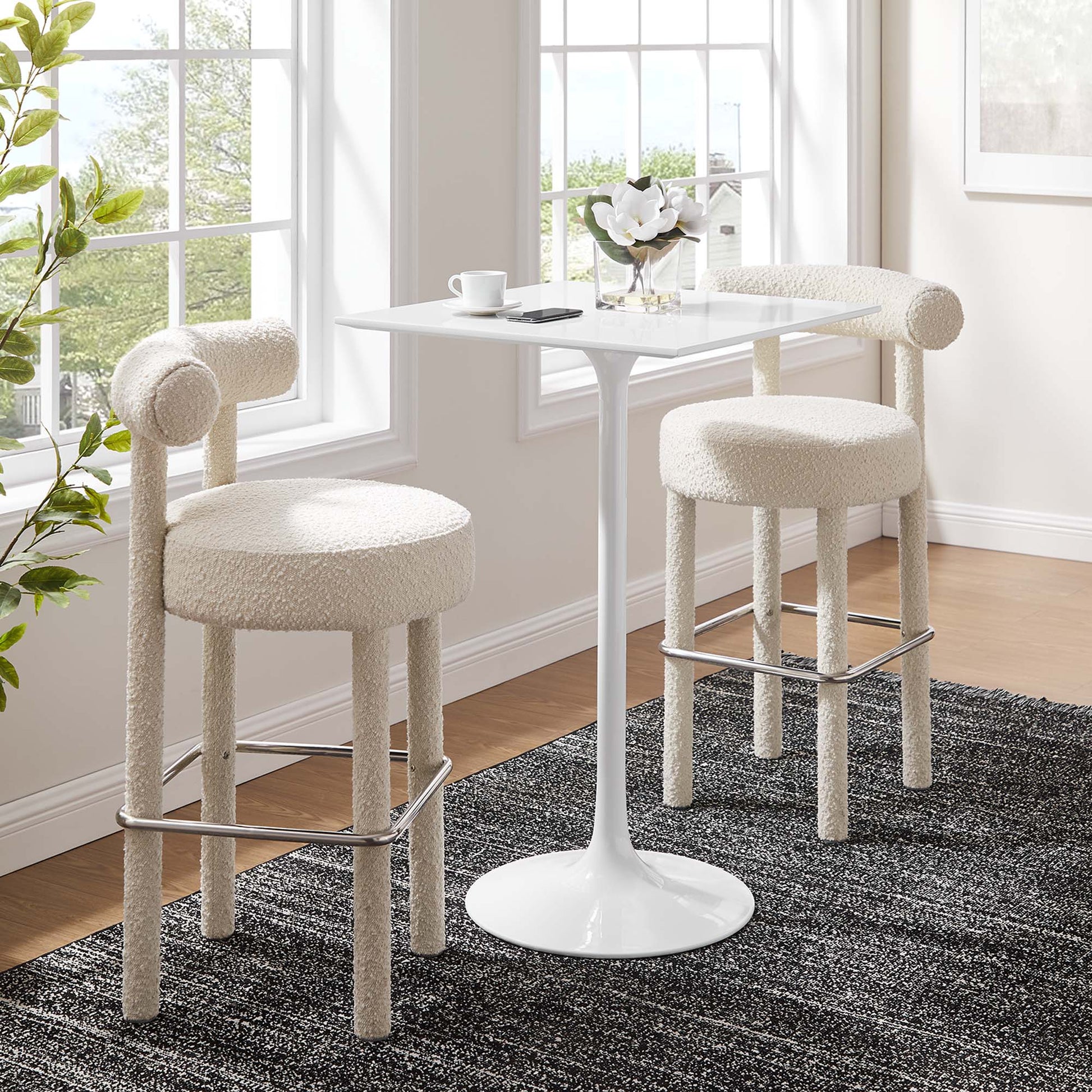 Lippa 28" Square Wood Bar Table by Modway - Best Buy Furniture