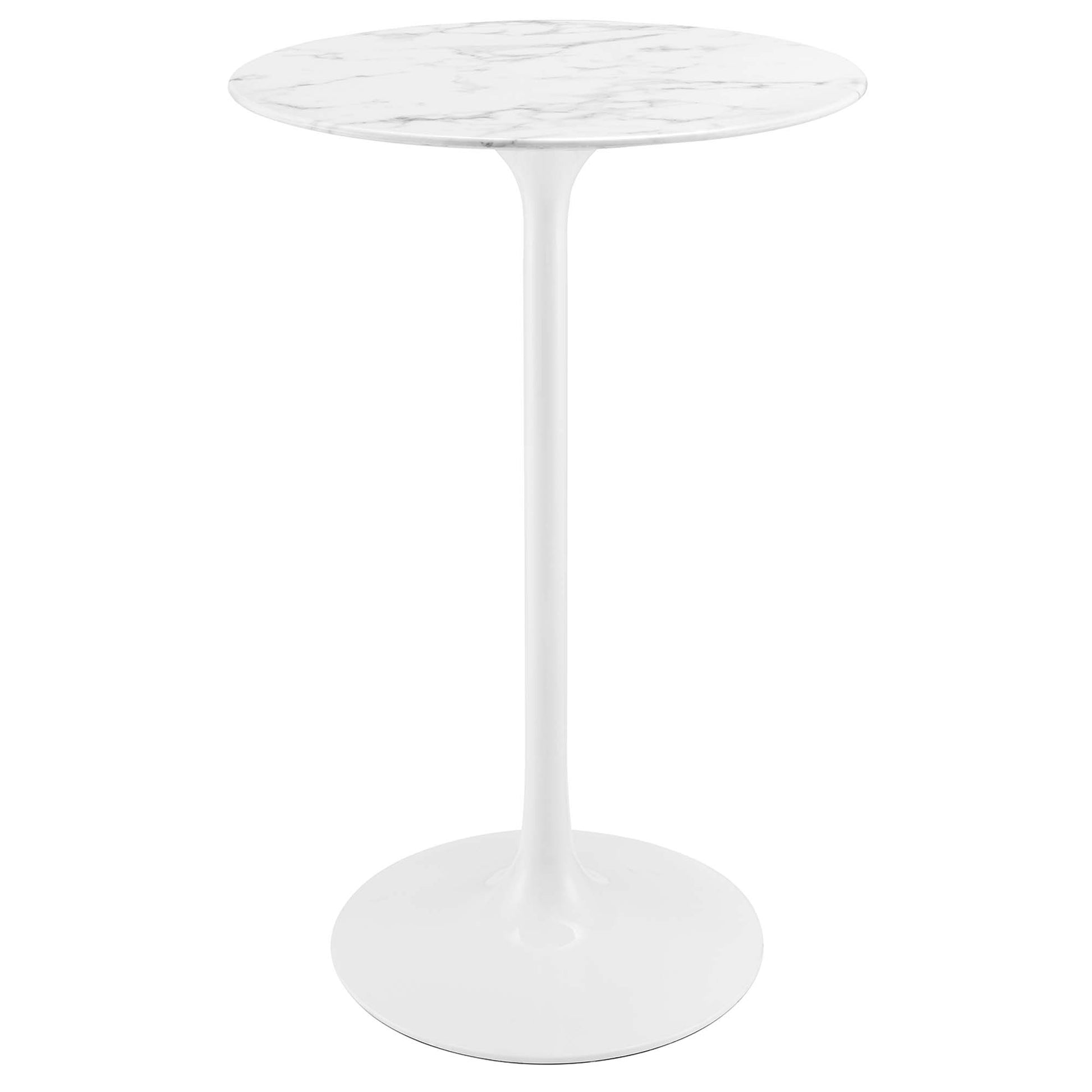 Lippa 28" Round Faux Marble Bar Table by Modway - Best Buy Furniture