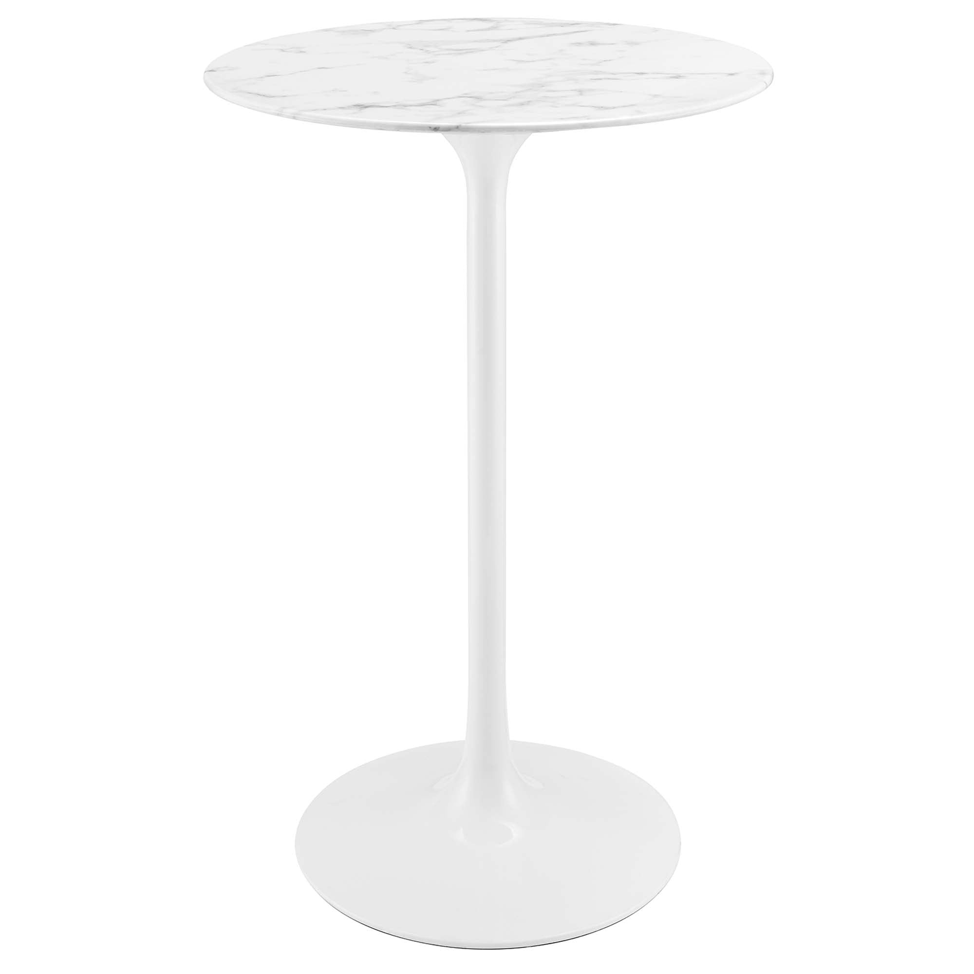 Lippa 28" Round Faux Marble Bar Table by Modway - Best Buy Furniture