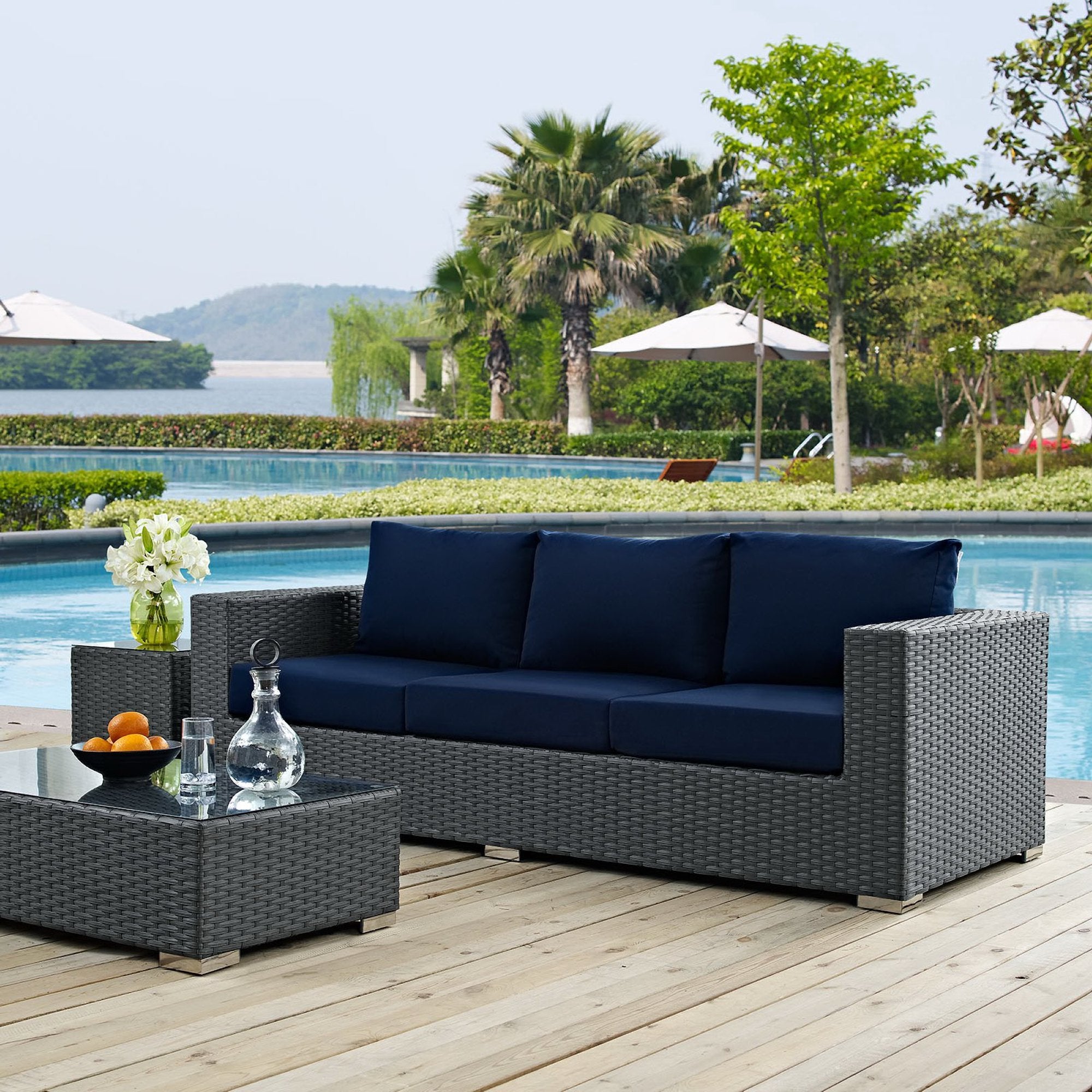 Sojourn Outdoor Patio Sunbrella� Sofa by Modway