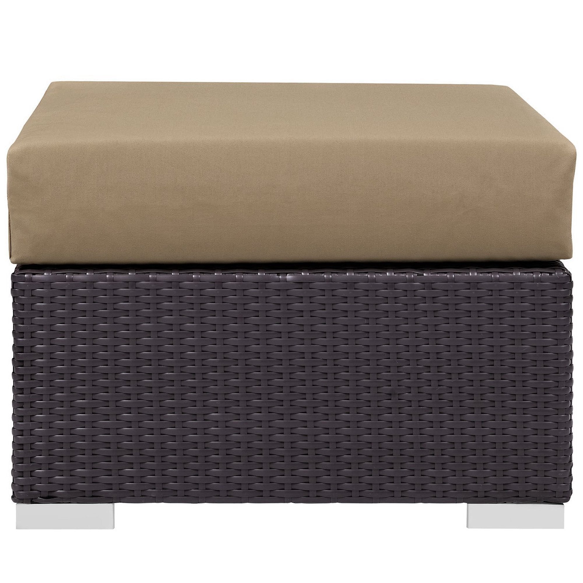 Convene Outdoor Patio Fabric Square Ottoman by Modway