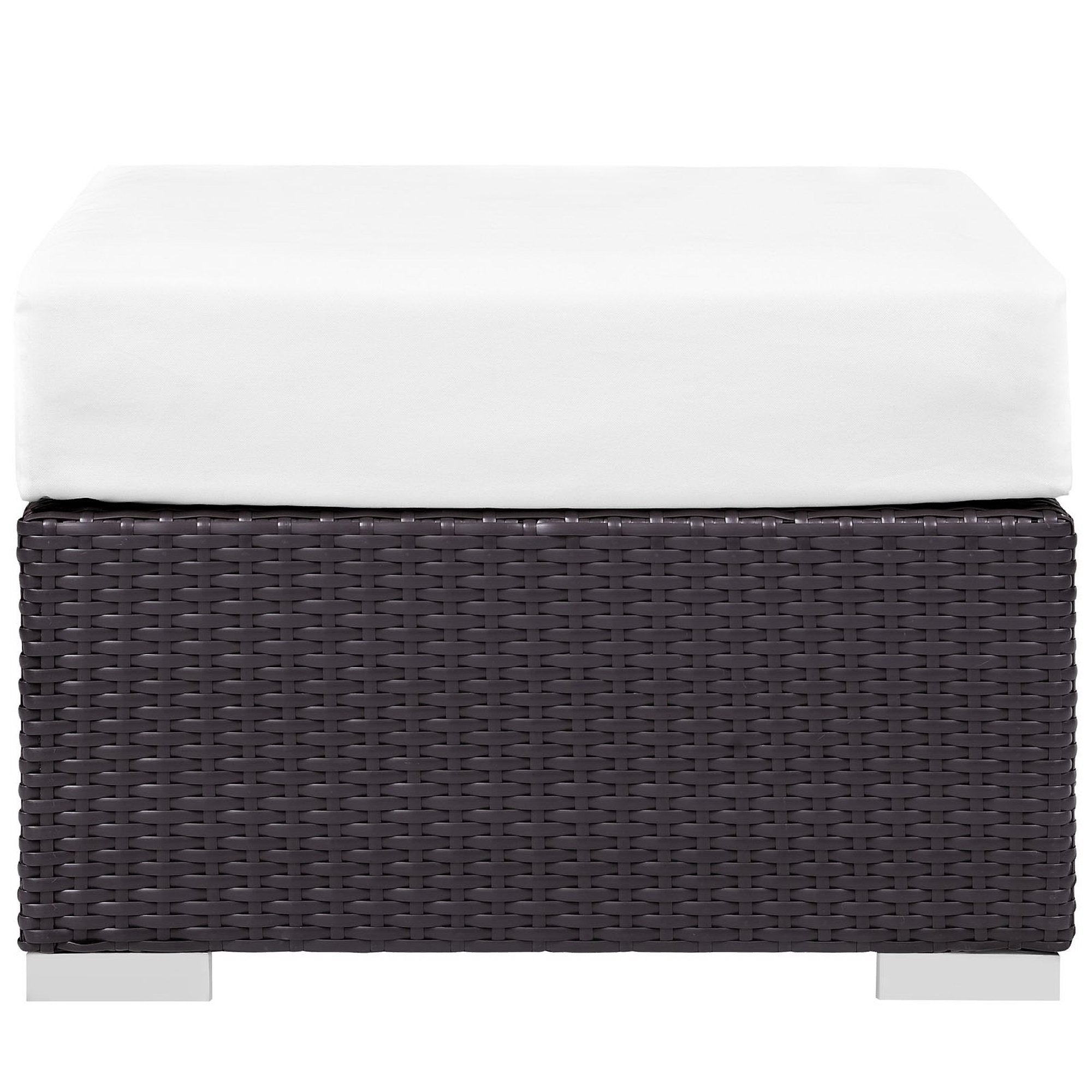 Convene Outdoor Patio Fabric Square Ottoman by Modway
