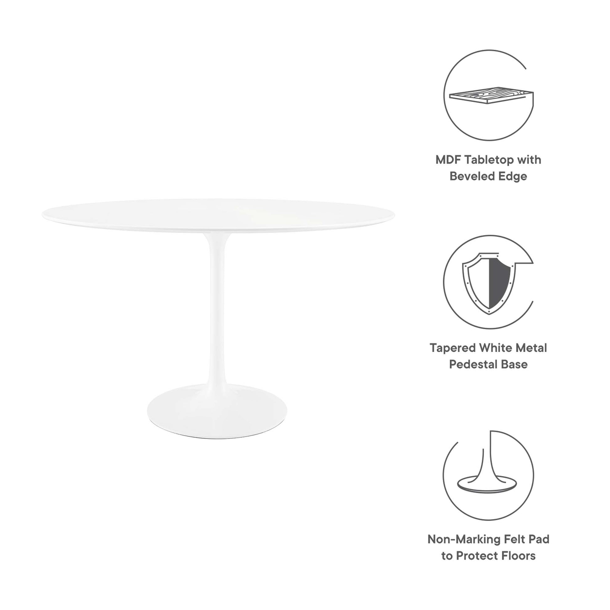 Lippa 48" Oval Wood Dining Table by Modway - Best Buy Furniture