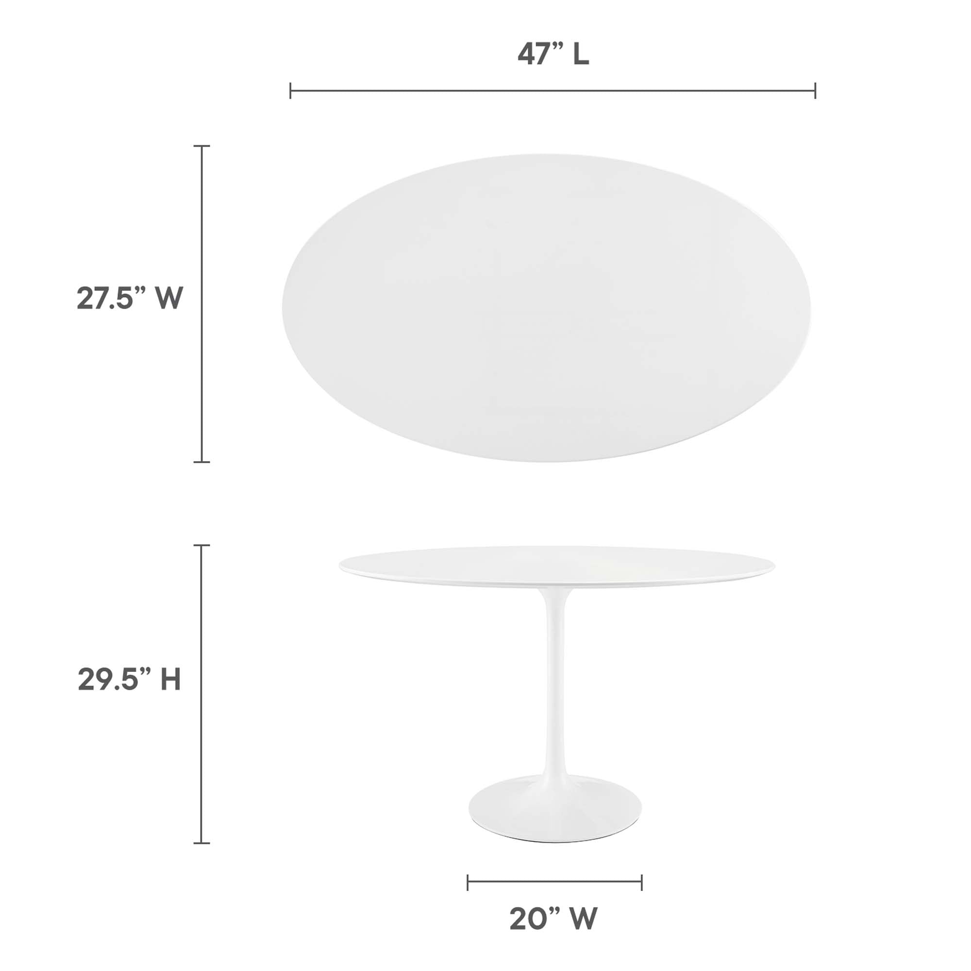 Lippa 48" Oval Wood Dining Table by Modway - Best Buy Furniture