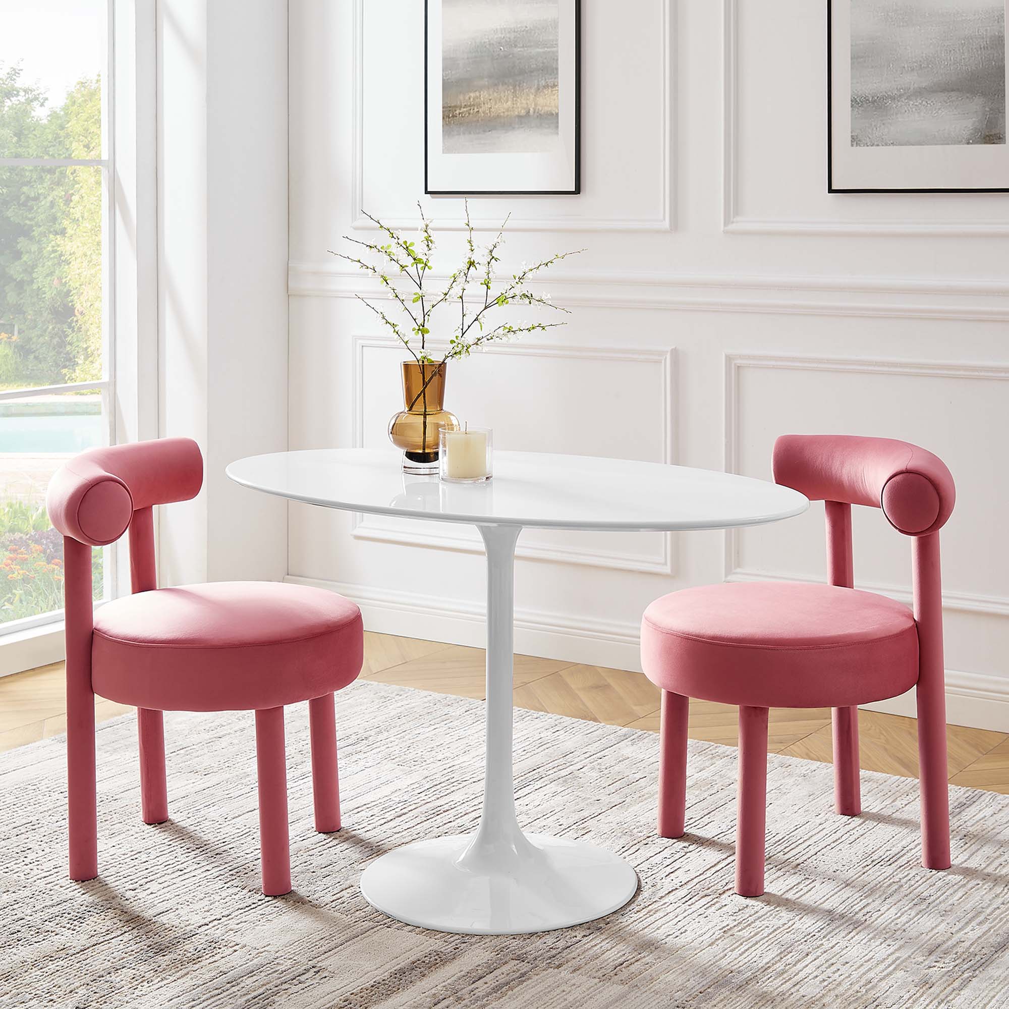 Lippa 48" Oval Wood Dining Table by Modway - Best Buy Furniture