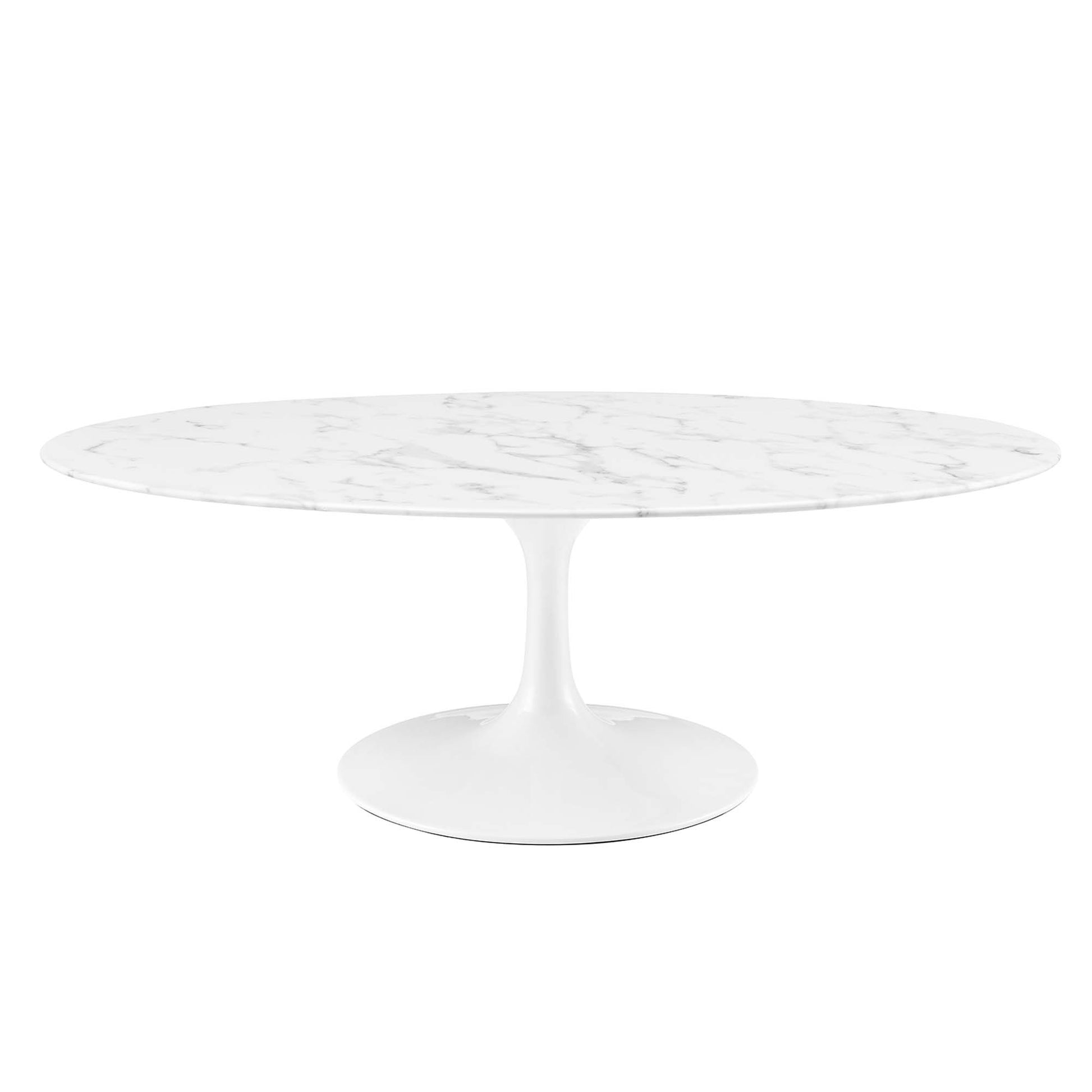 Lippa 48" Oval Faux Marble Coffee Table by Modway - Best Buy Furniture