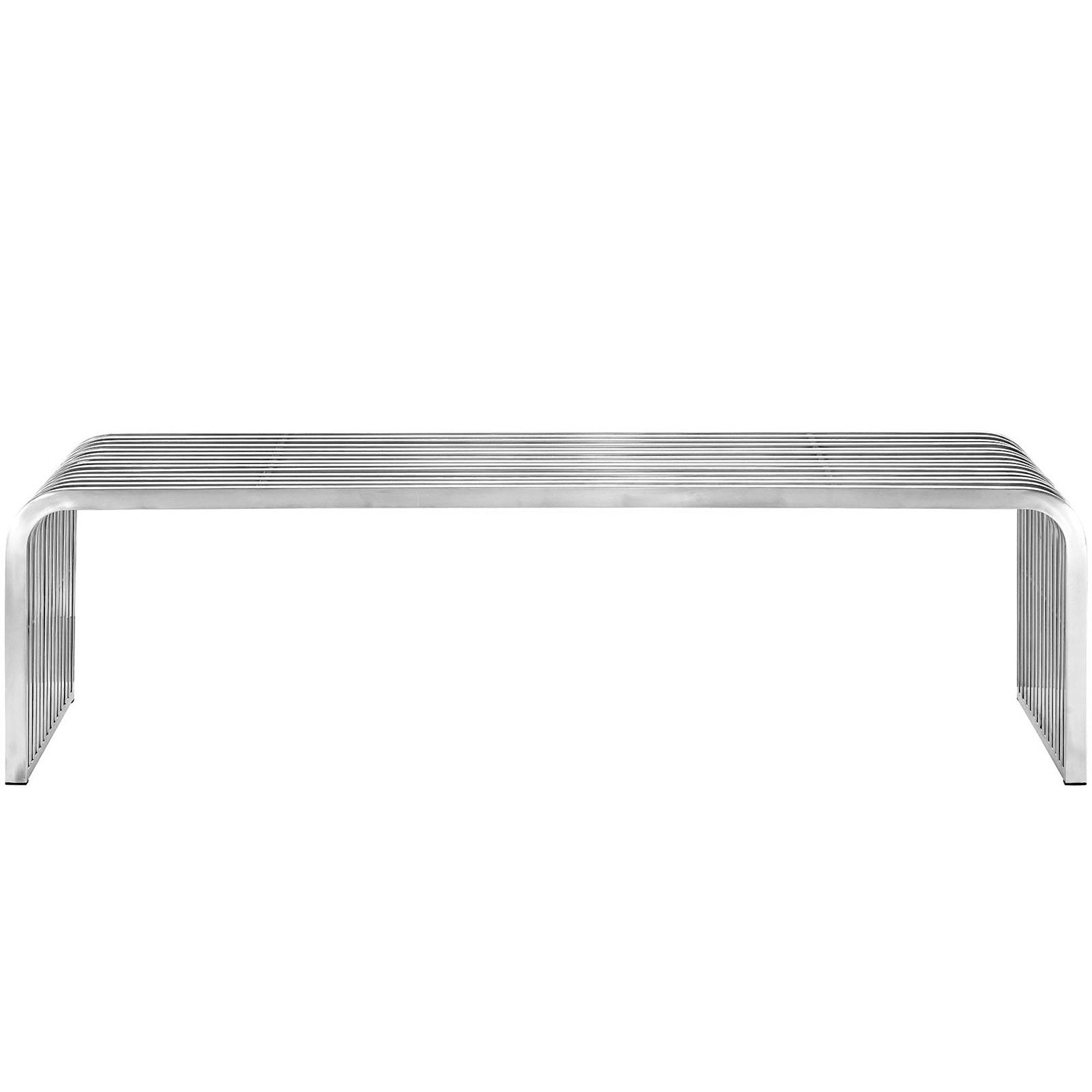 Pipe 60" Stainless Steel Bench by Modway