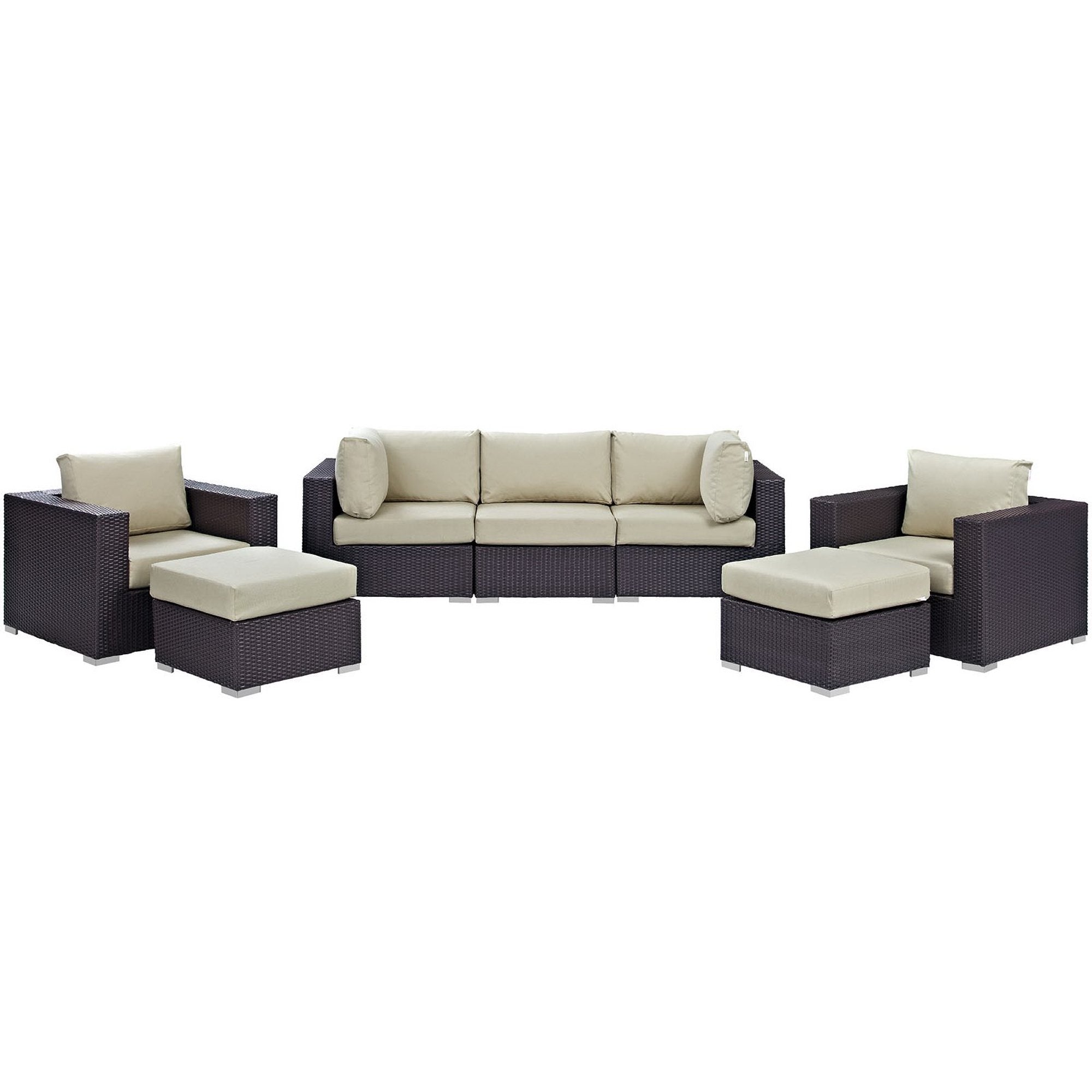 Convene 7 Piece Outdoor Patio Sectional Set by Modway