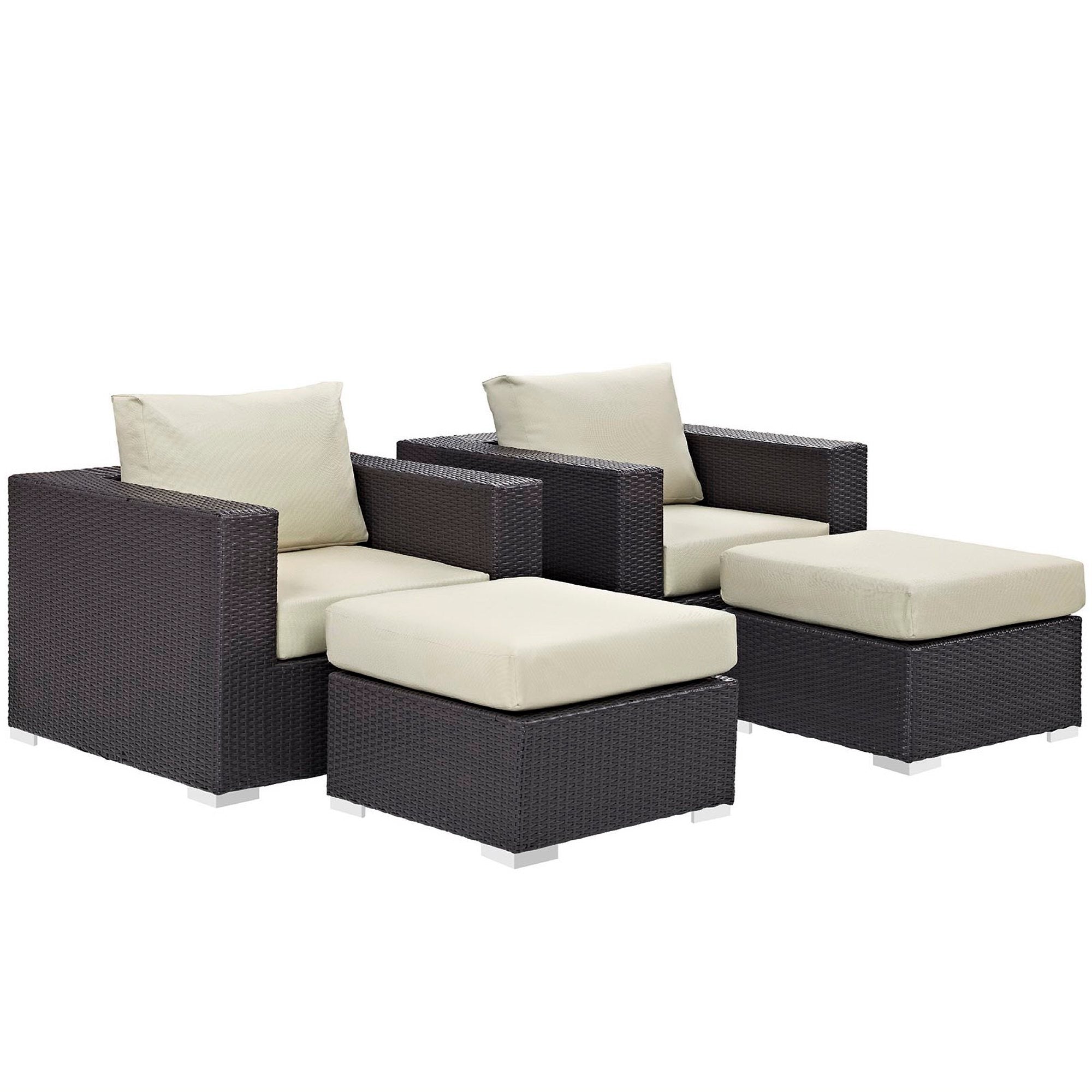 Convene 4 Piece Outdoor Patio Sectional Set by Modway
