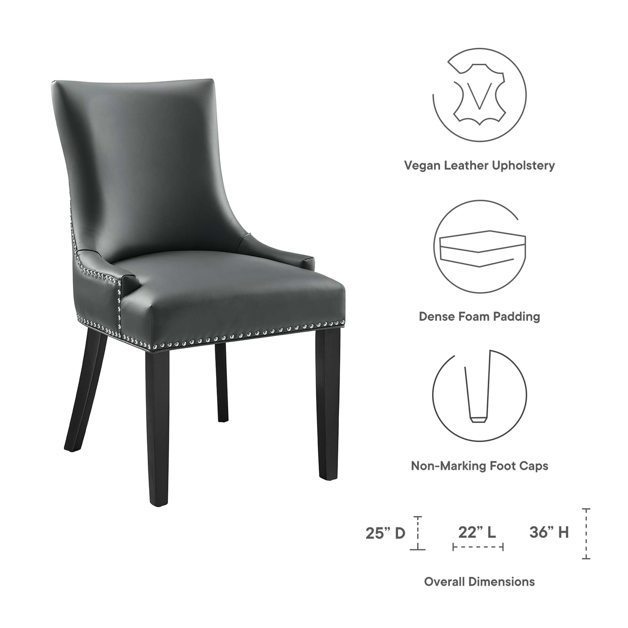 Marquis Vegan Leather Dining Chair by Modway - Best Buy Furniture