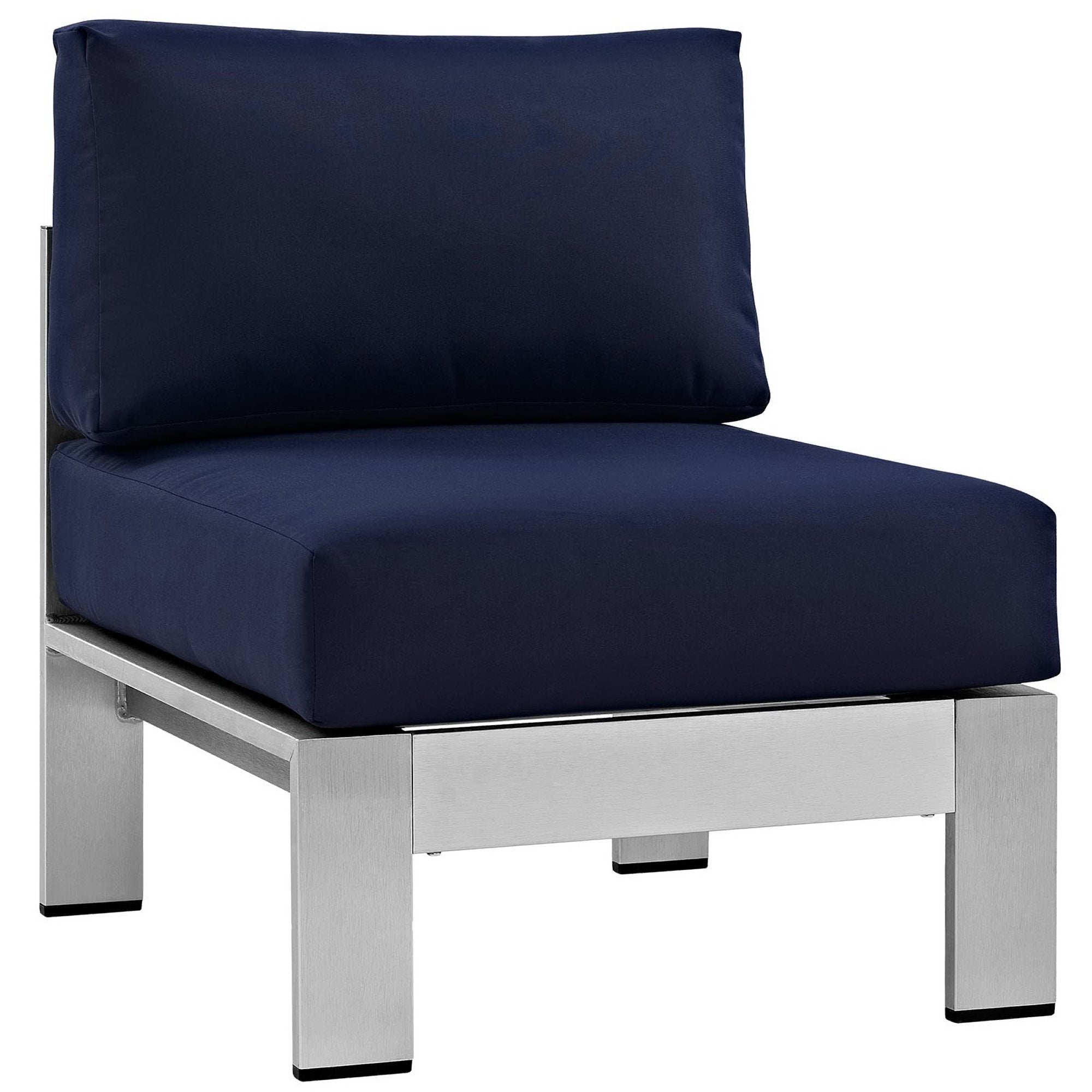 Shore 7 Piece Outdoor Patio Aluminum Sectional Sofa Set by Modway