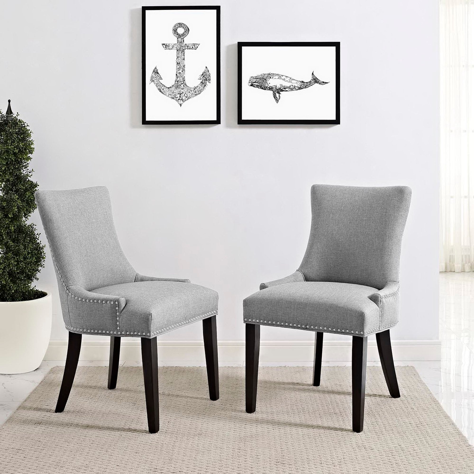 Marquis Fabric Dining Side Chair Set of 2 by Modway - Best Buy Furniture