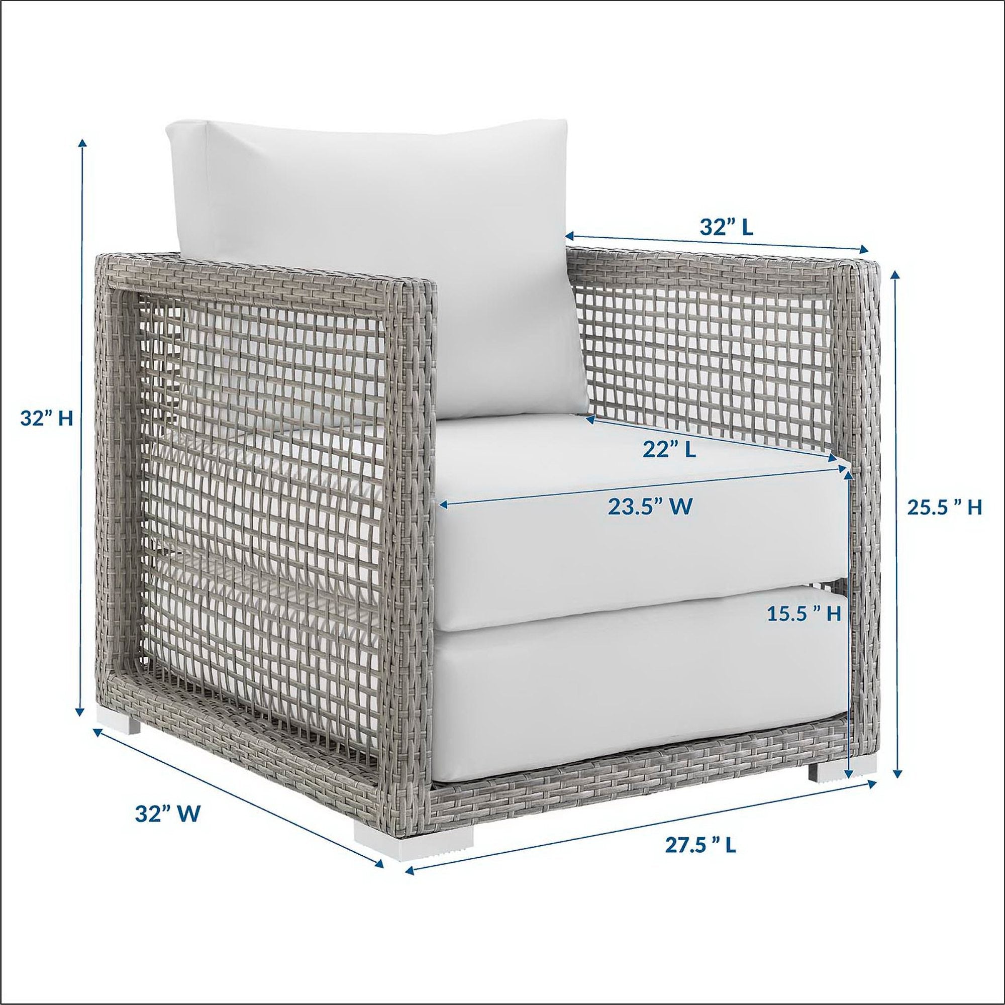 Aura Rattan Outdoor Patio Armchair by Modway