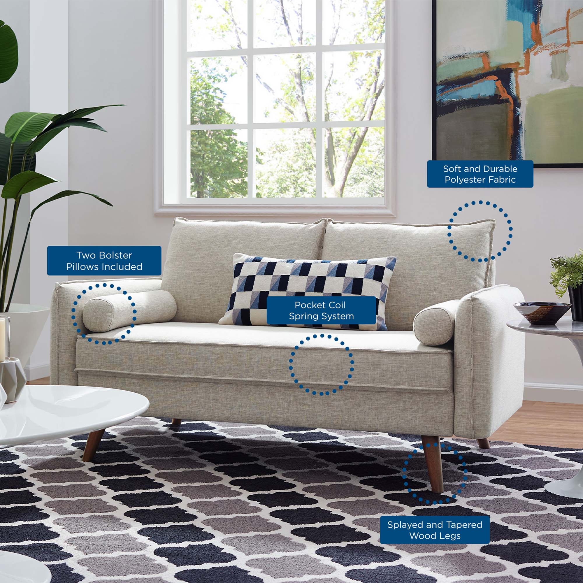 Revive Upholstered Fabric Loveseat by Modway - Best Buy Furniture