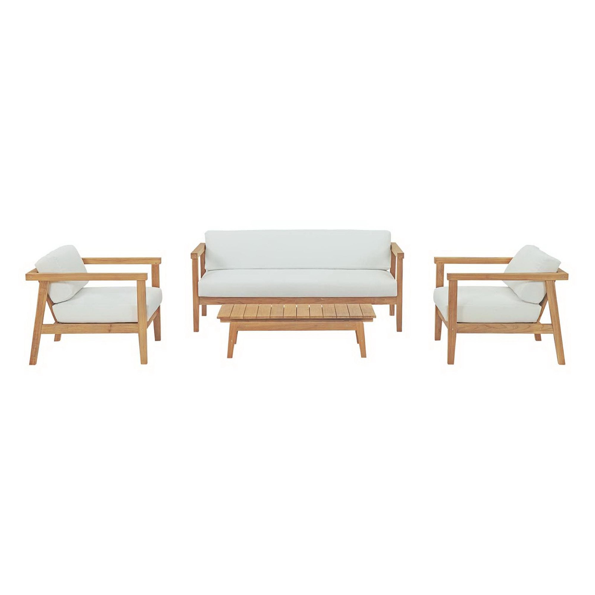 Bayport 4 Piece Outdoor Patio Teak Set by Modway