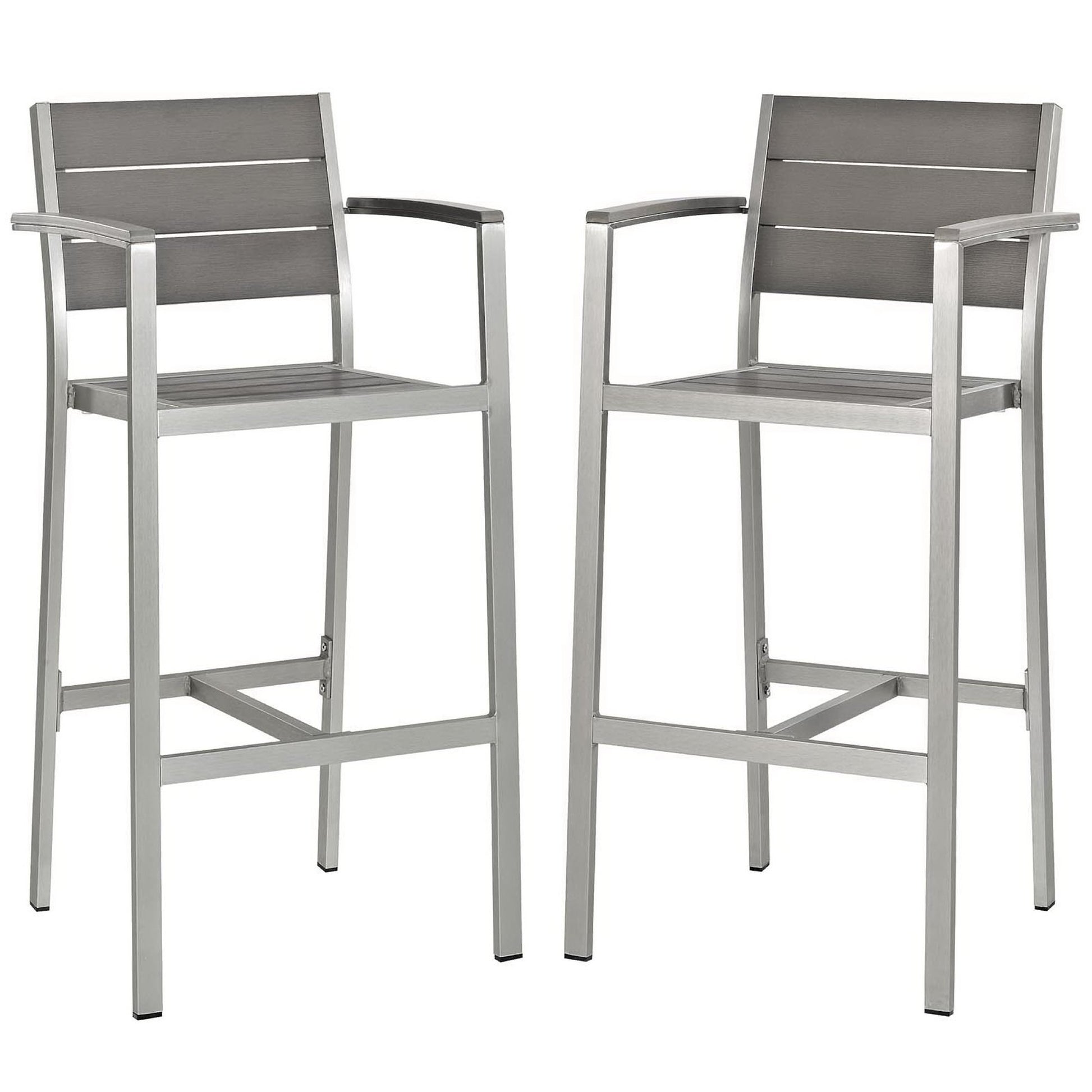 Shore Outdoor Patio Aluminum Bar Stool Set of 2 by Modway - Best Buy Furniture