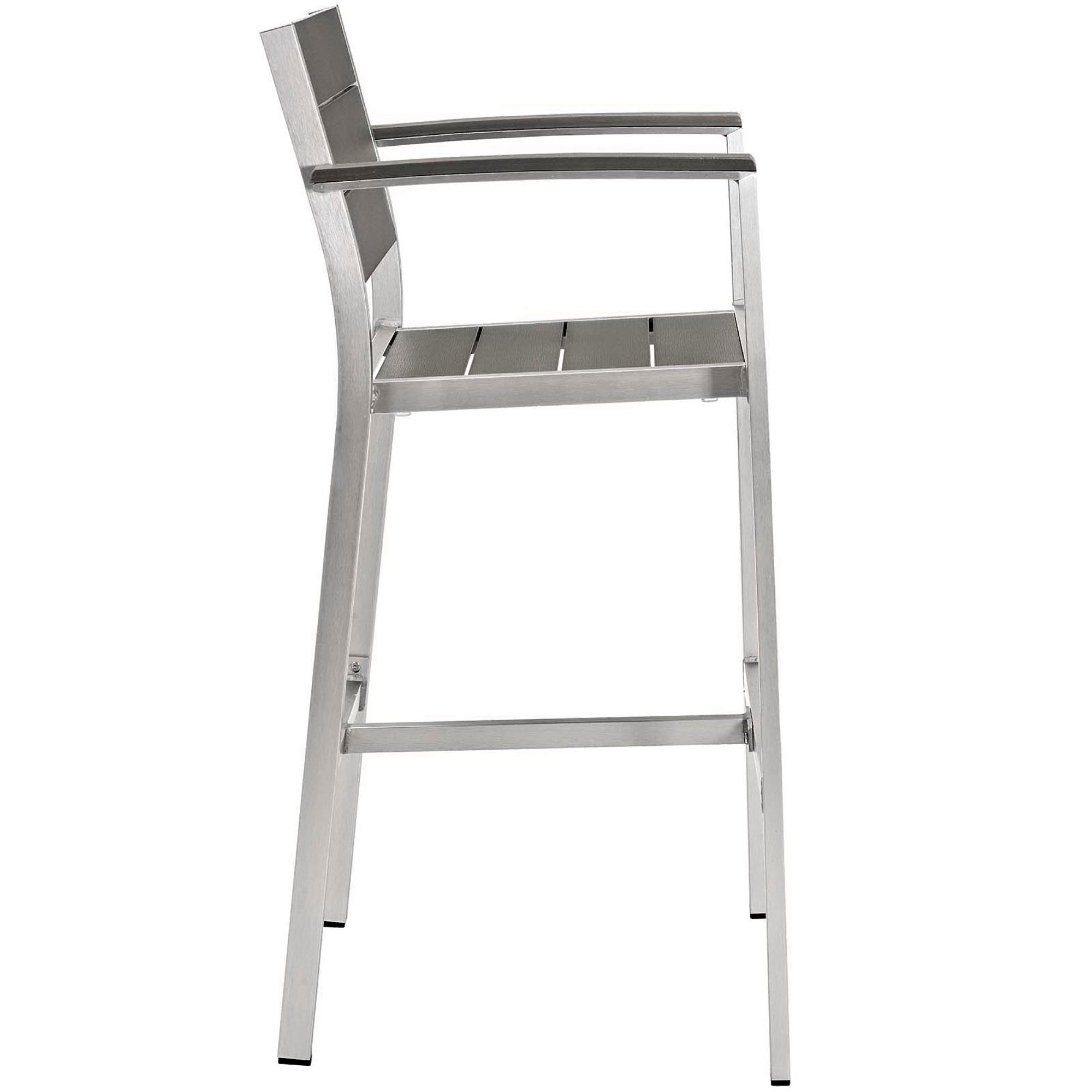 Shore Outdoor Patio Aluminum Bar Stool Set of 2 by Modway - Best Buy Furniture