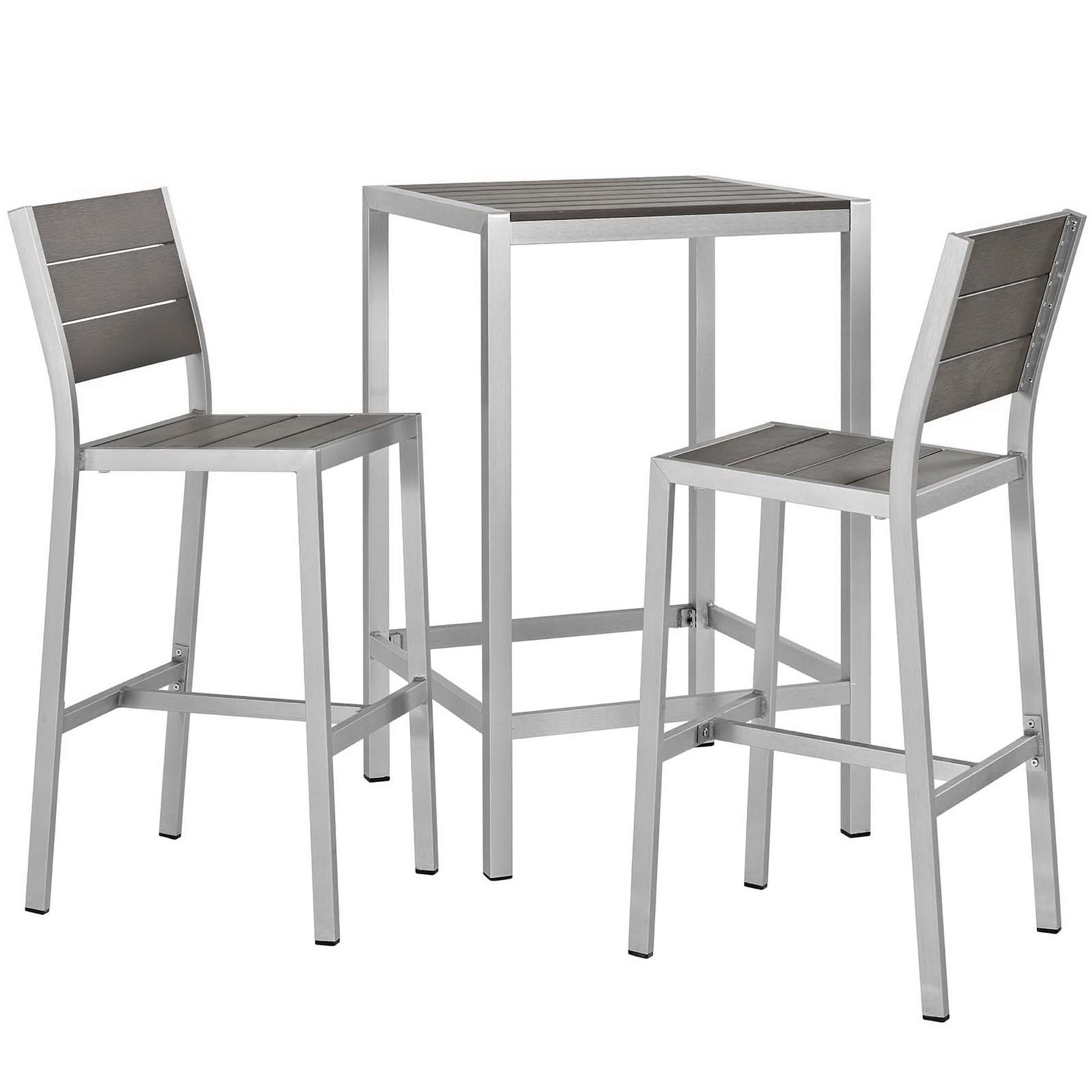 Shore 3 Piece Outdoor Patio Aluminum Pub Set by Modway - Best Buy Furniture
