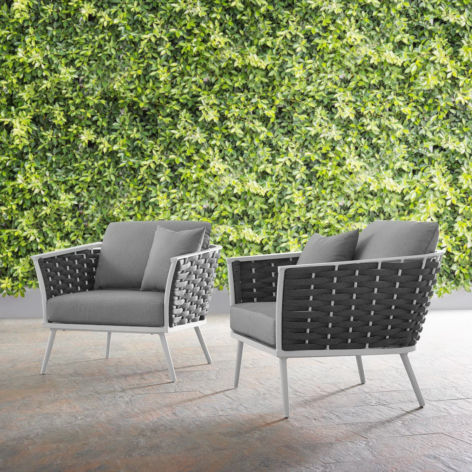 Stance Outdoor Patio Aluminum Armchair Set of 2 by Modway - Best Buy Furniture