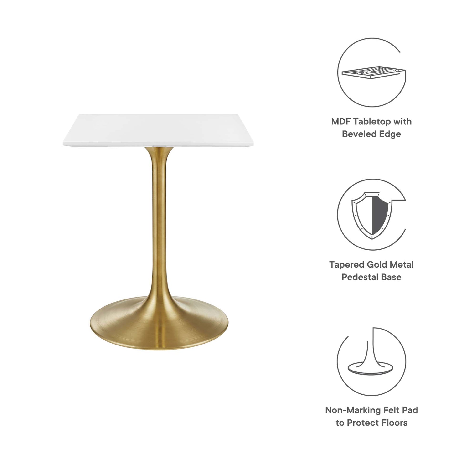 Lippa 24" Square Wood Dining Table by Modway - Best Buy Furniture