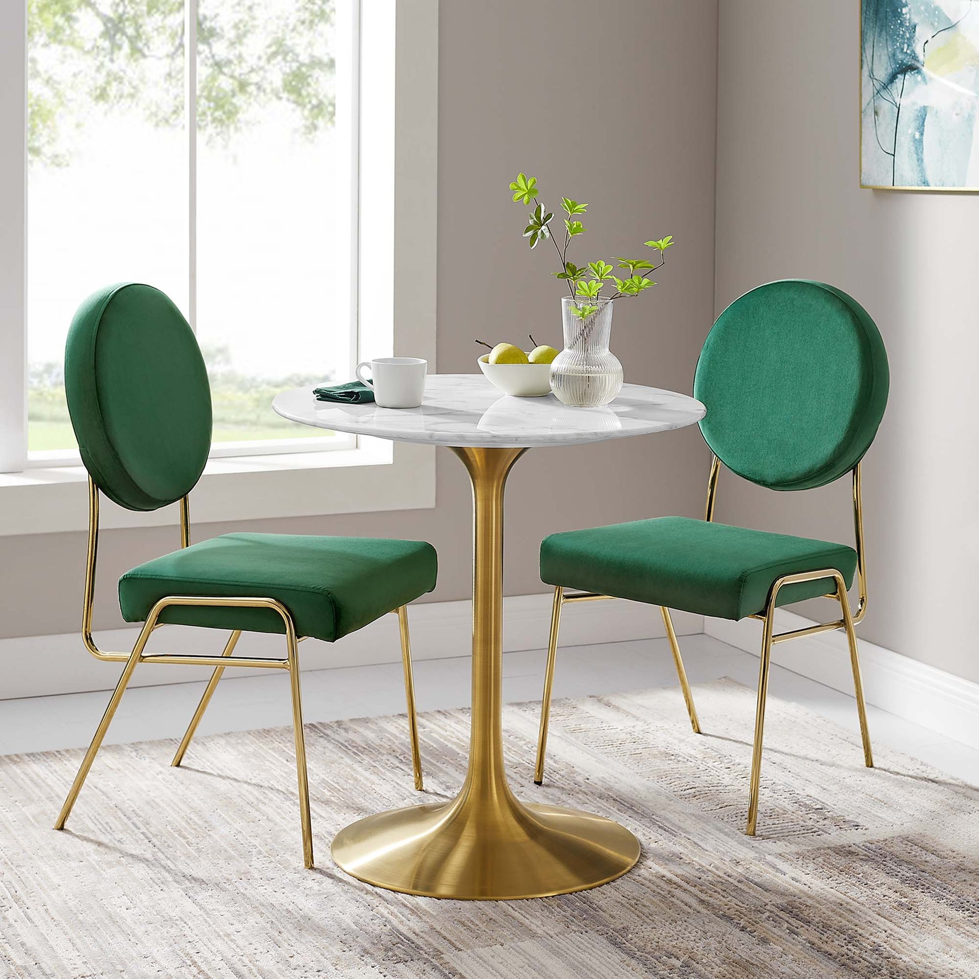 Lippa 28" Round Faux Marble Dining Table by Modway - Best Buy Furniture