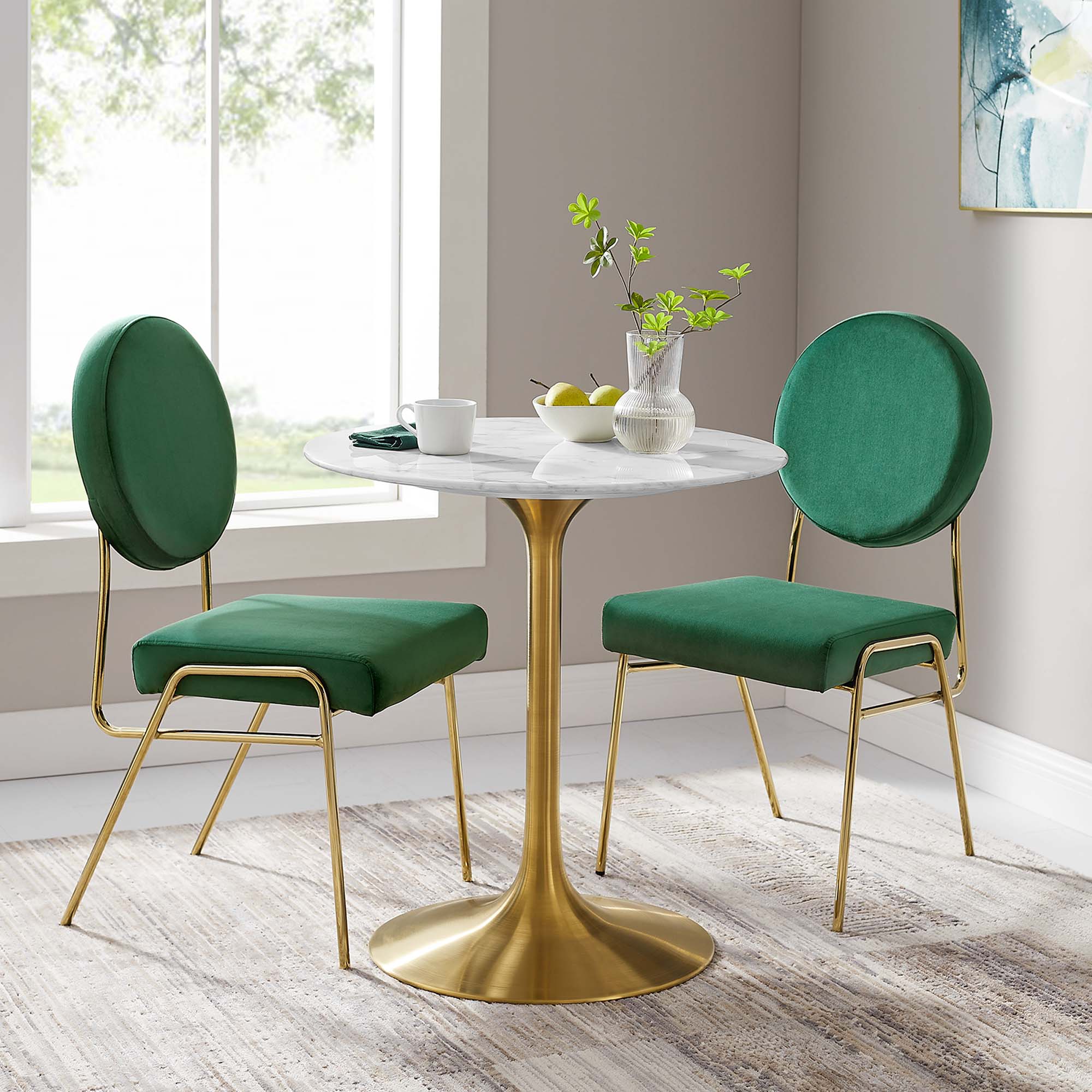 Lippa 28" Round Faux Marble Dining Table by Modway - Best Buy Furniture